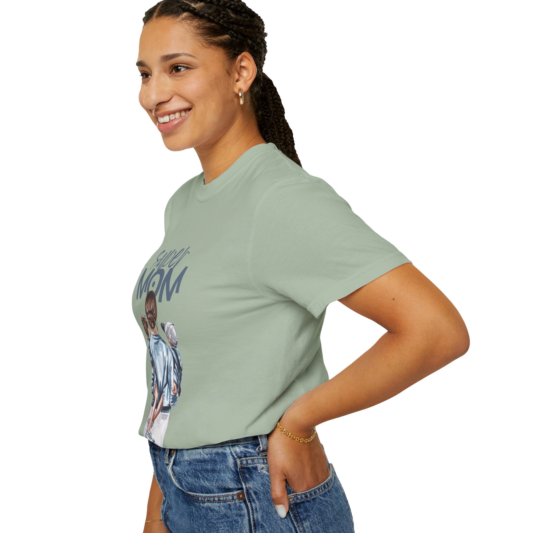 Super Mom T-Shirt — Mom with Kids Graphic Tee | Mother's Day Gift