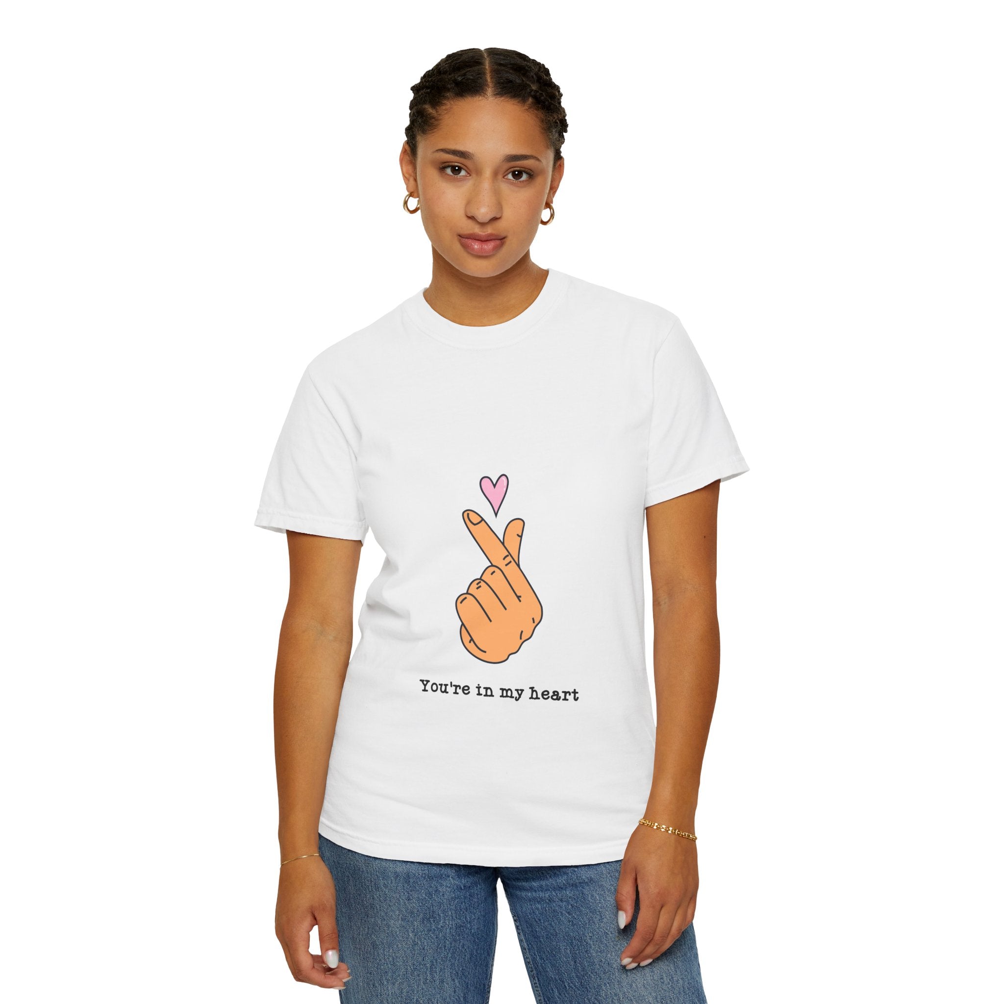 You're In My Heart T-Shirt — Korean Finger Heart Graphic Tee