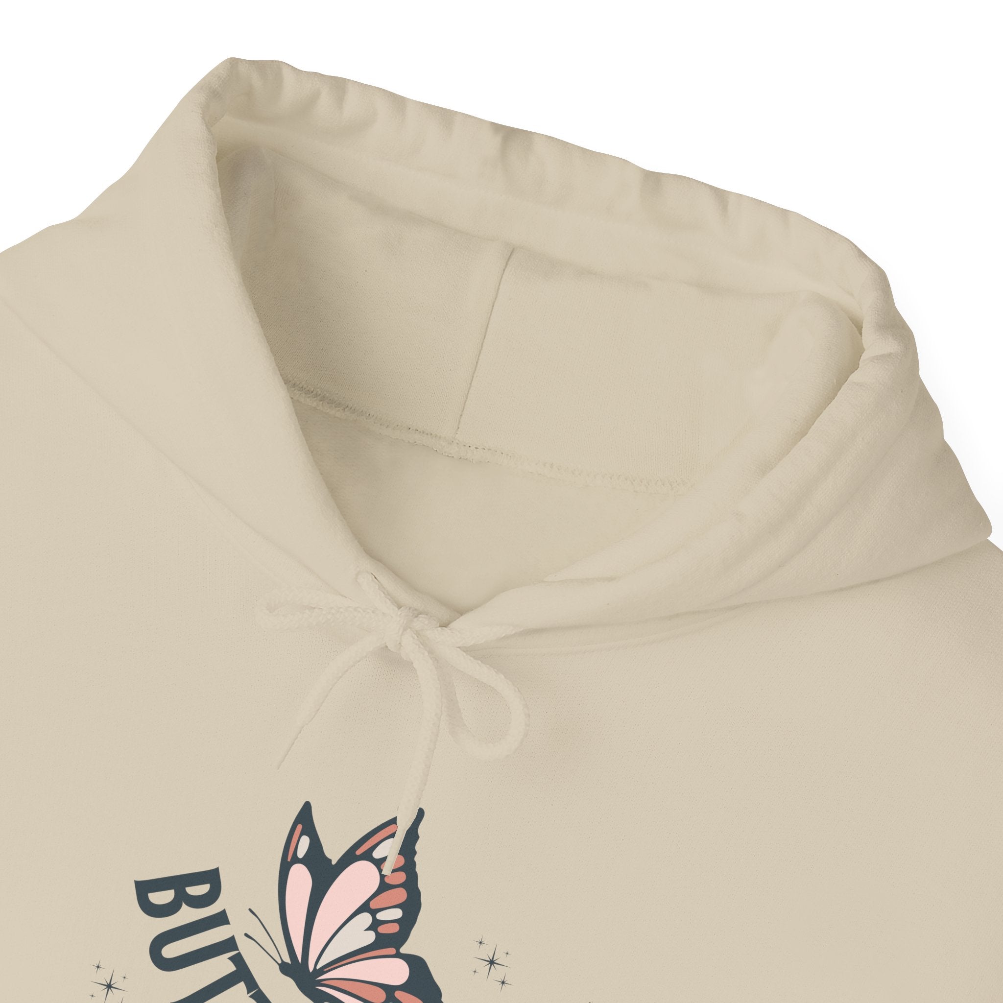 Butterfly Hoodie — Floral Pink Butterfly Graphic Pullover
