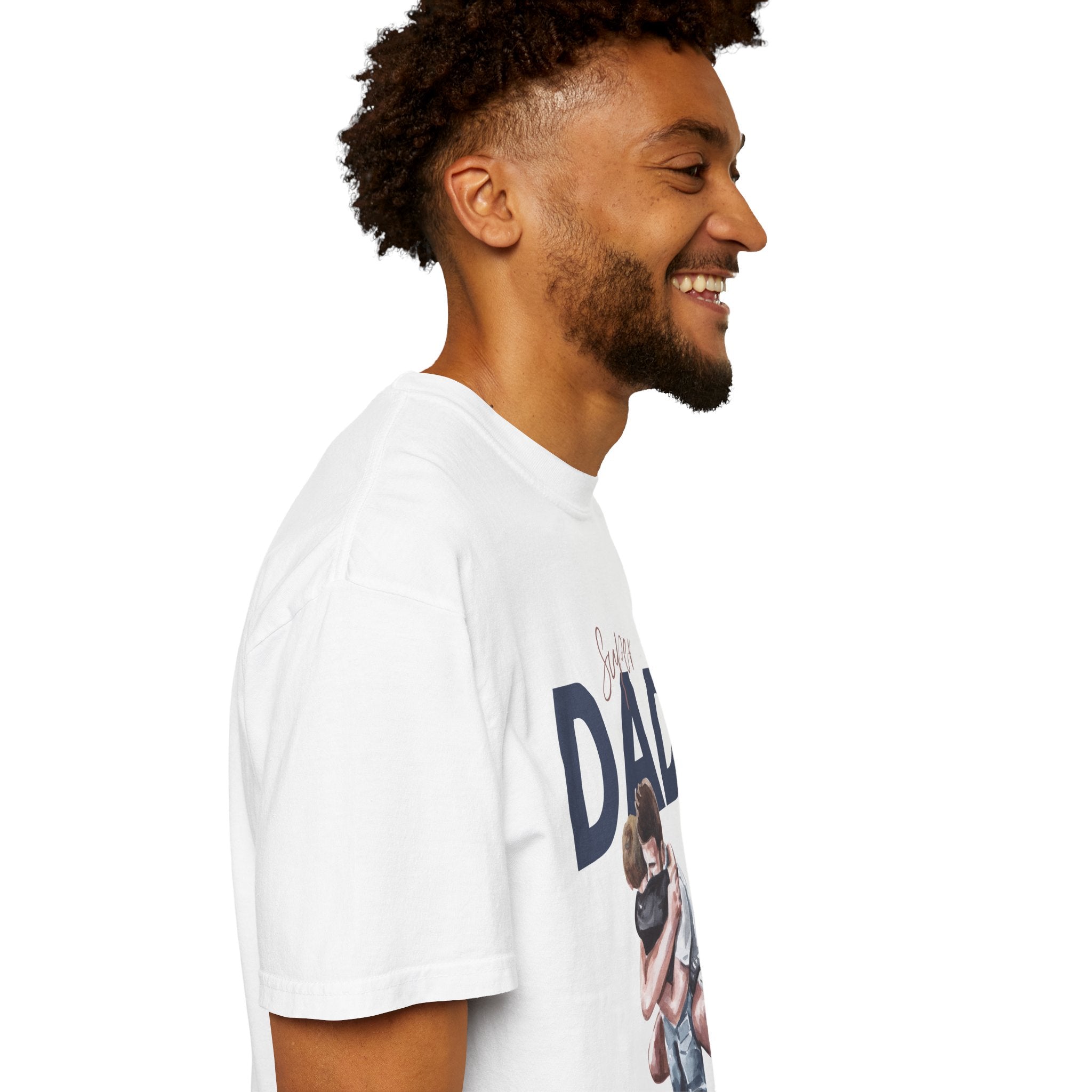 Father & Son Hug T-Shirt — Super Dad Graphic Tee for Father's Day
