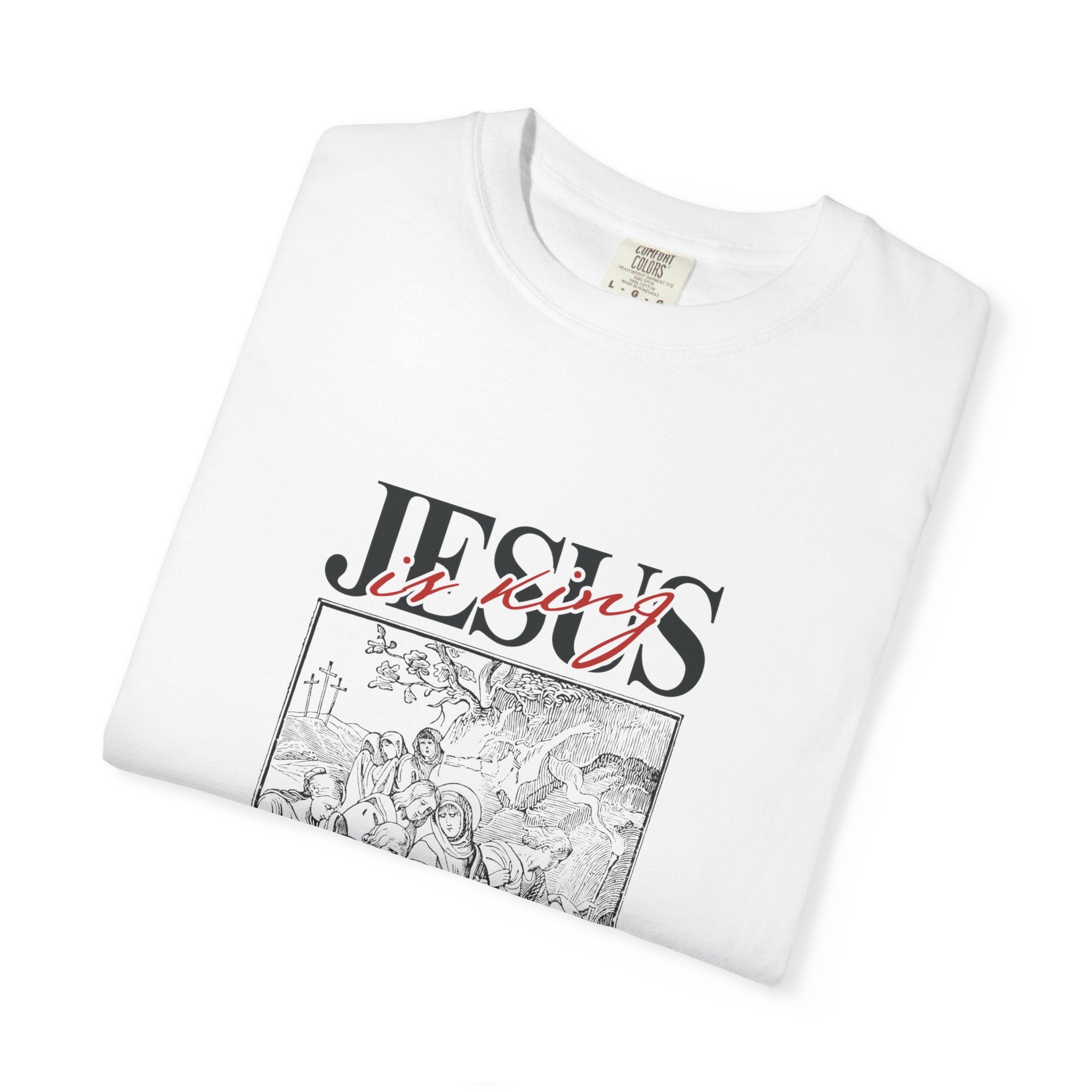 Jesus Sketch Graphic T-Shirt — Vintage Bible Art Faith Tee