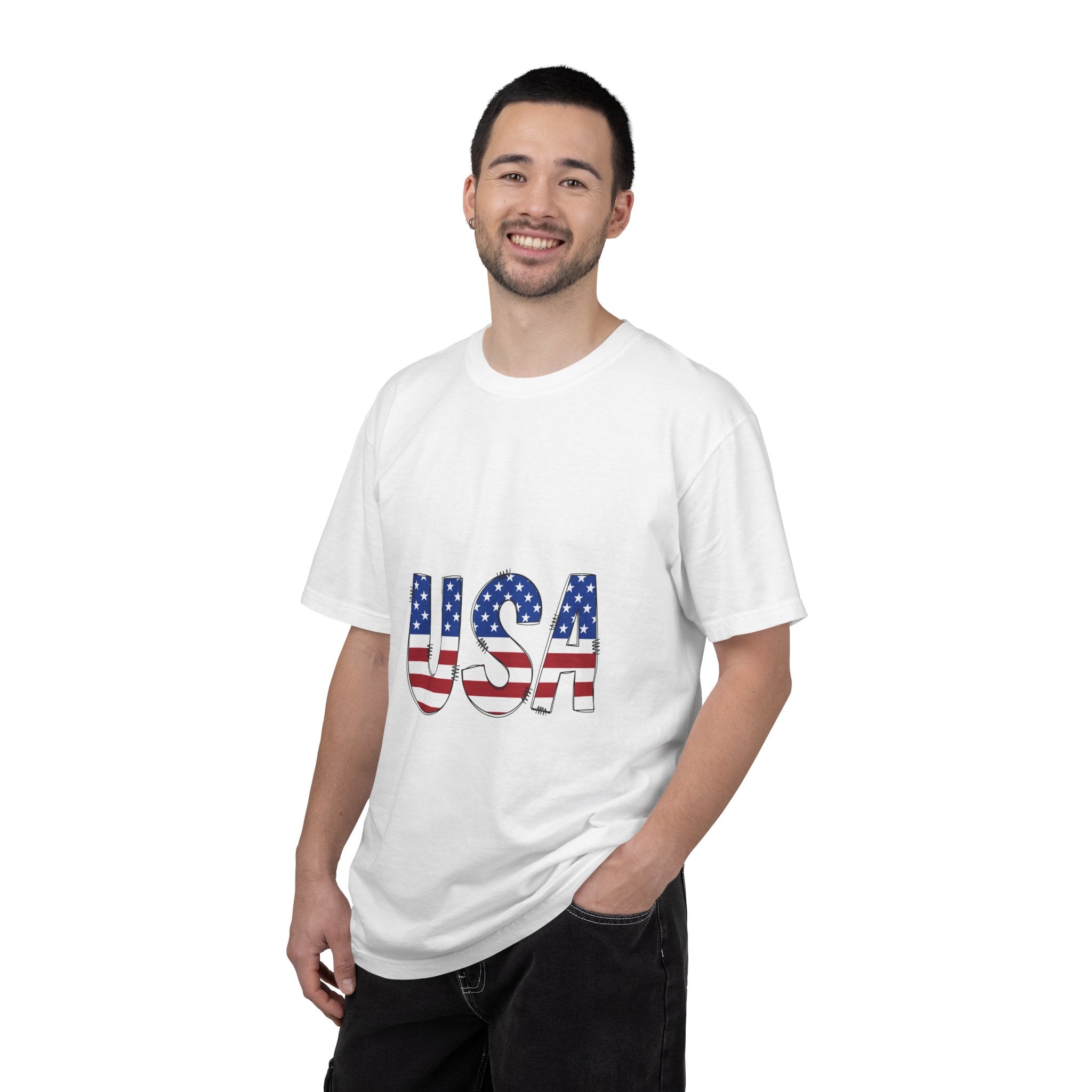 USA Flag Graphic T-Shirt — Patriotic Fourth of July Tee