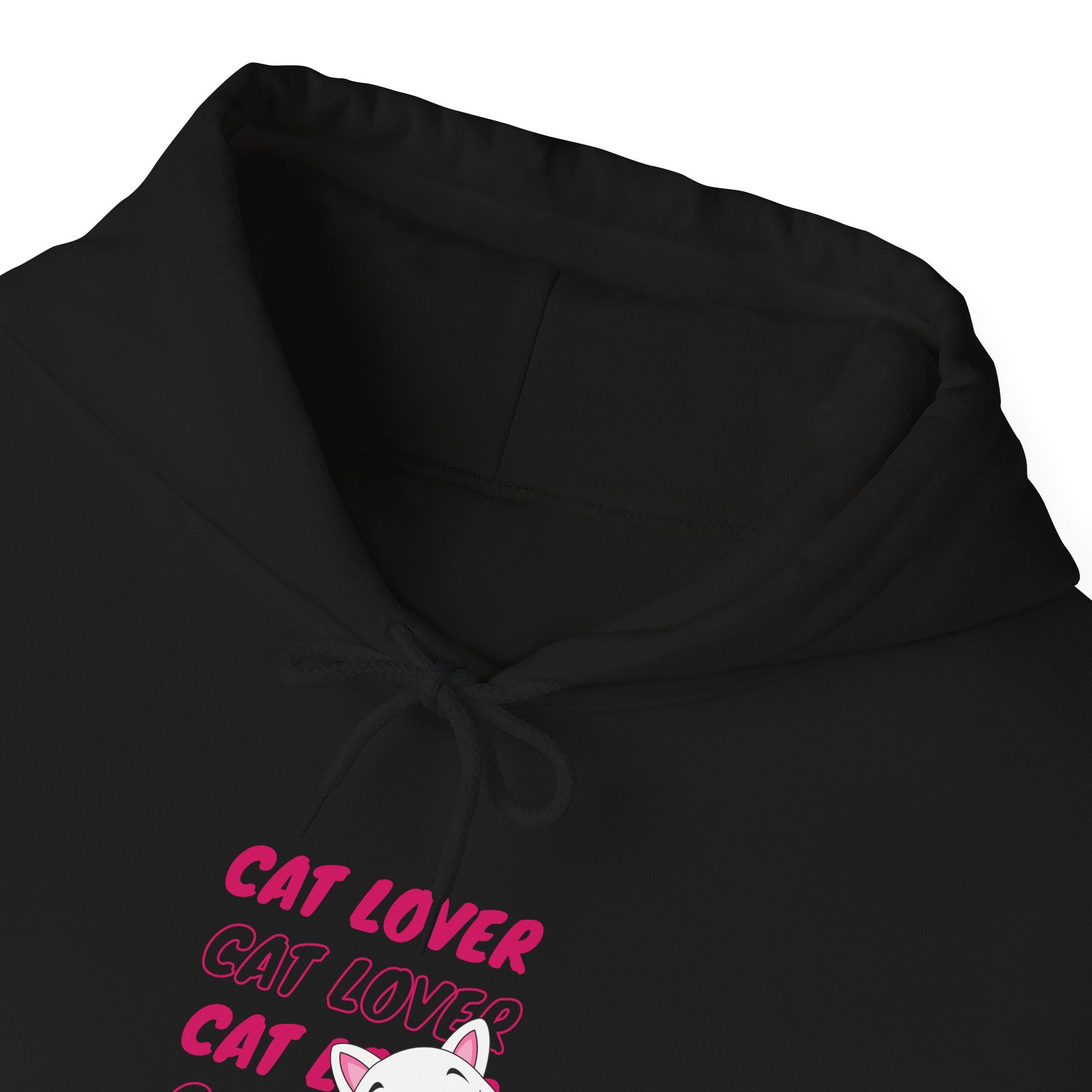 Cat Lover Hoodie — Cute Pink Kitty Graphic Pullover