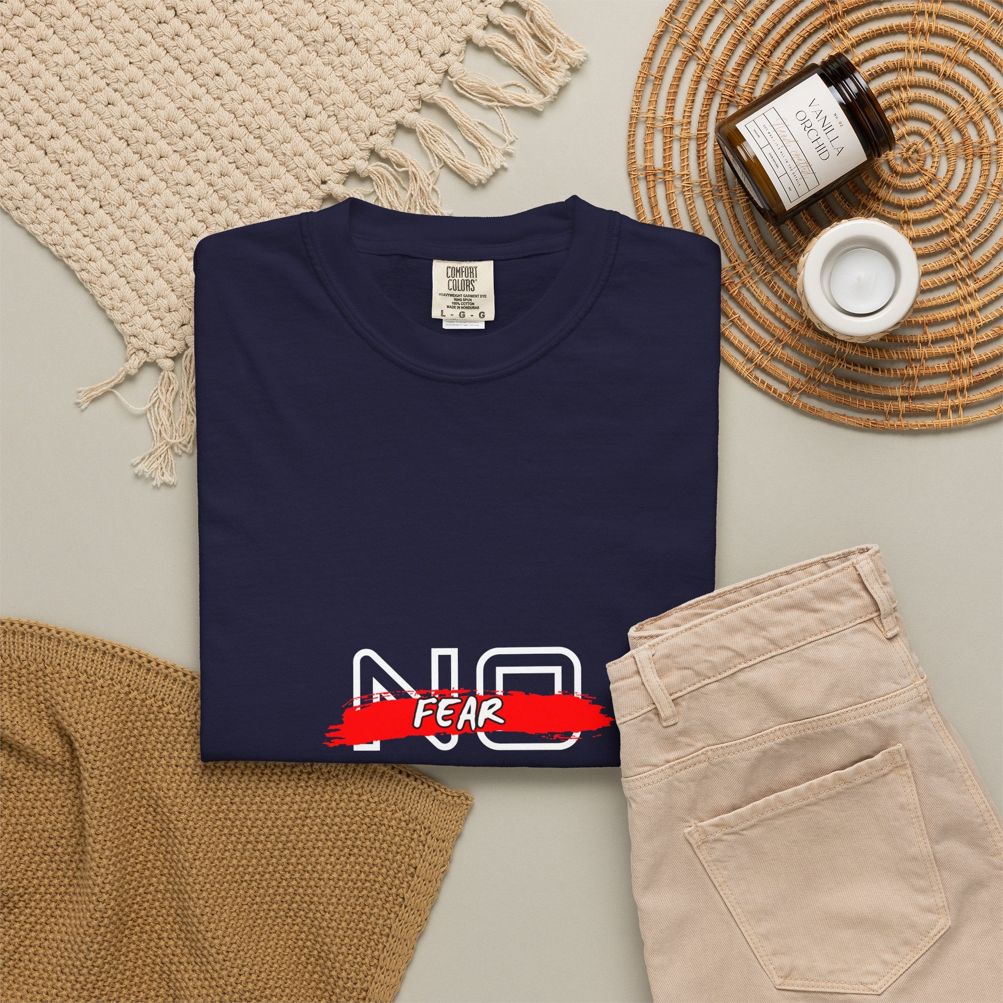 T-Shirt — "No Fear, No Limits, No Excuses" Motivational Graphic Tee