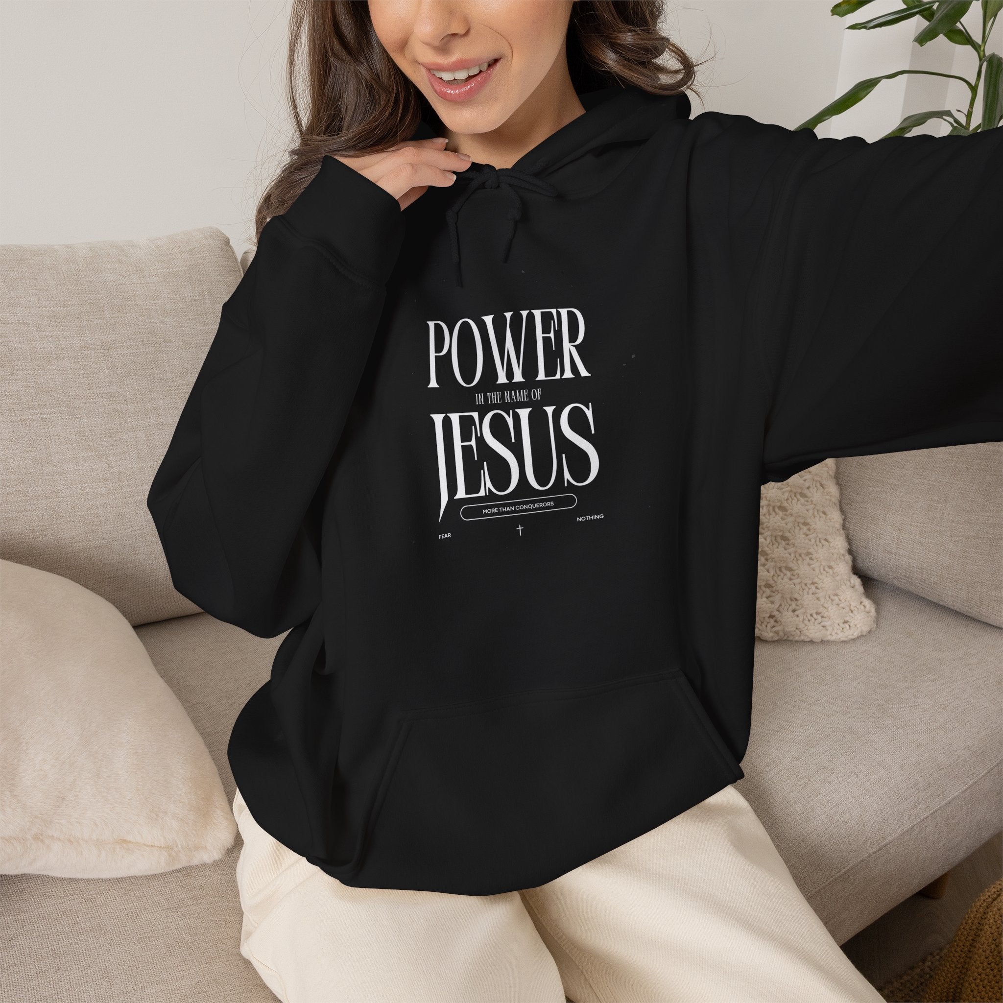 Power In The Name Of Jesus Hoodie — Christian Faith Graphic Sweatshirt