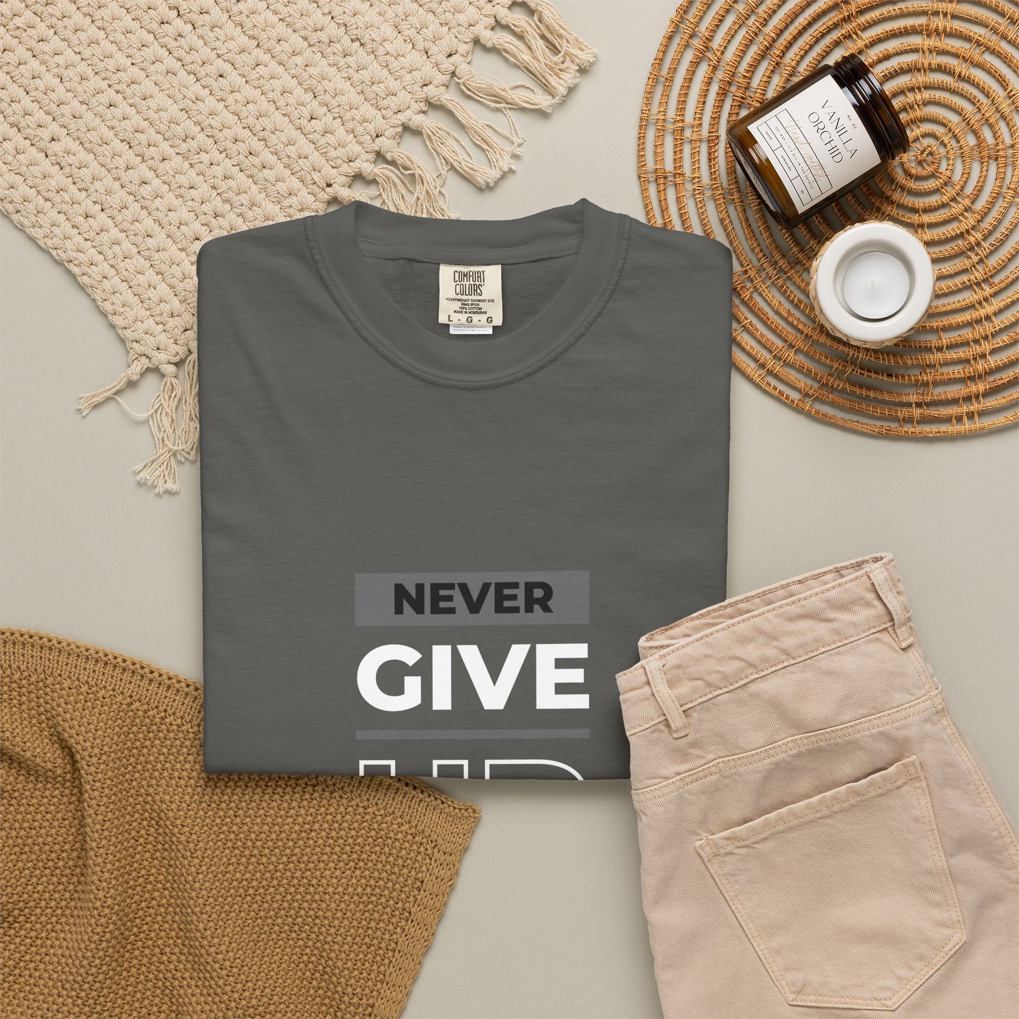 Never Give Up On Your Dreams T-Shirt — Motivational Graphic Tee