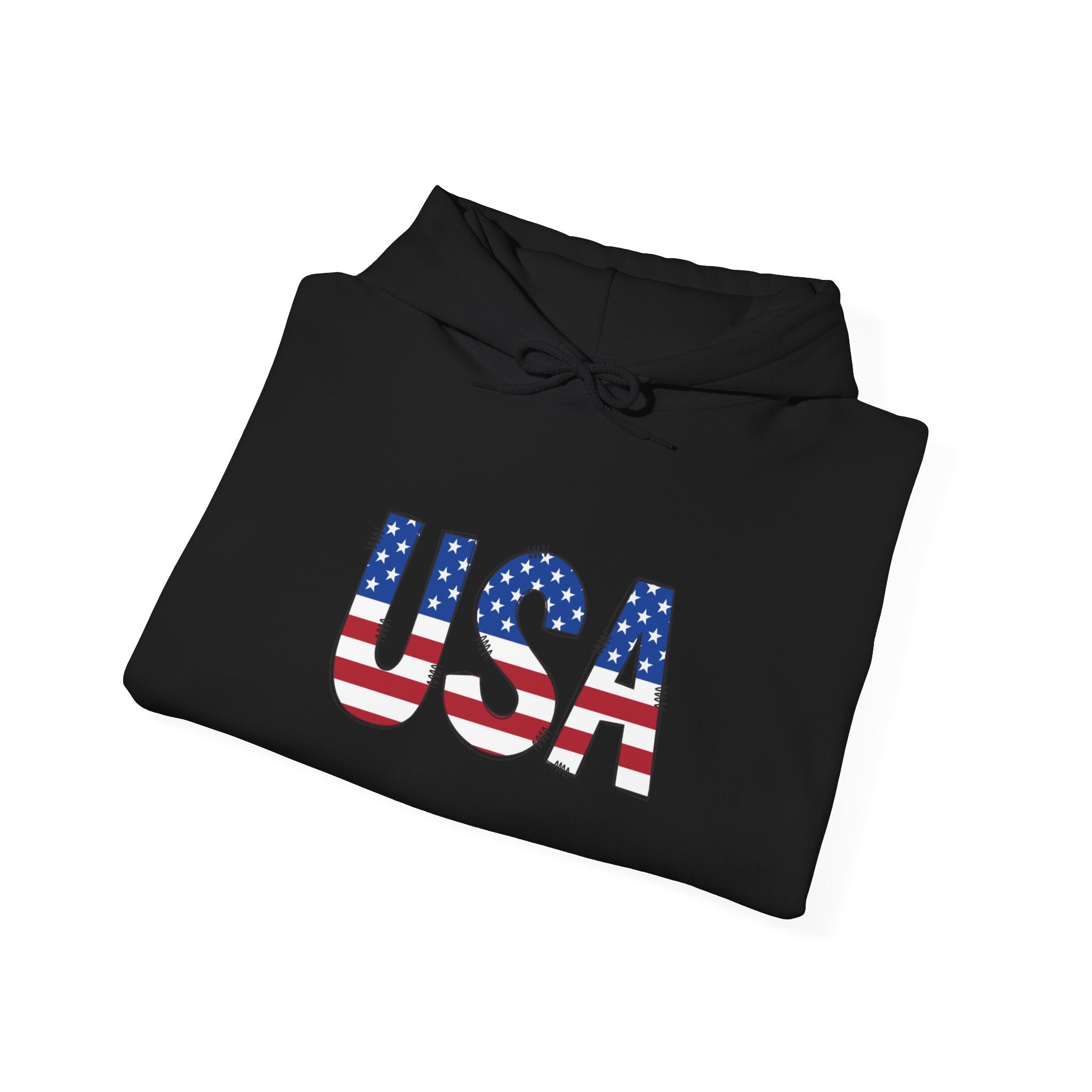 USA Flag Pullover Hoodie — Patriotic American Hoodie for 4th of July & Veterans Day