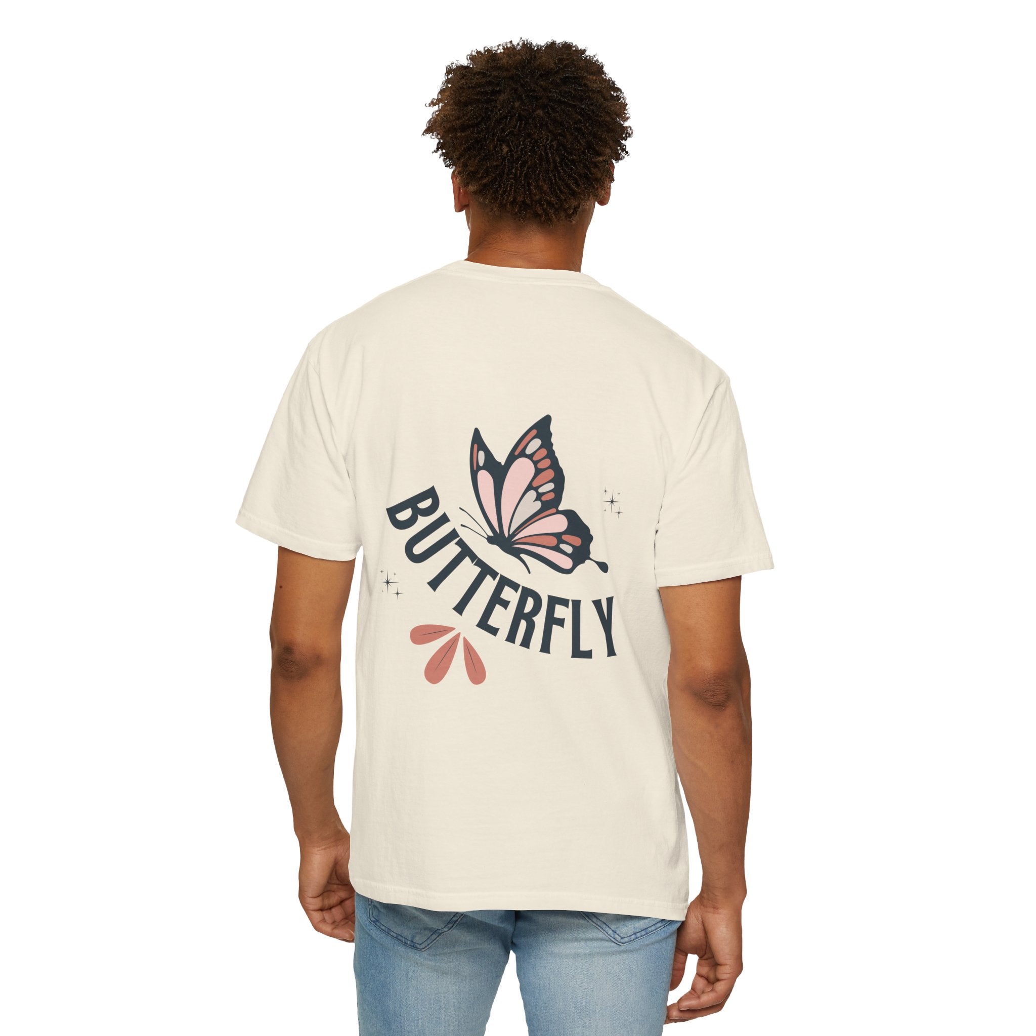 Butterfly Graphic T-Shirt — Pink Monarch Floral Tee