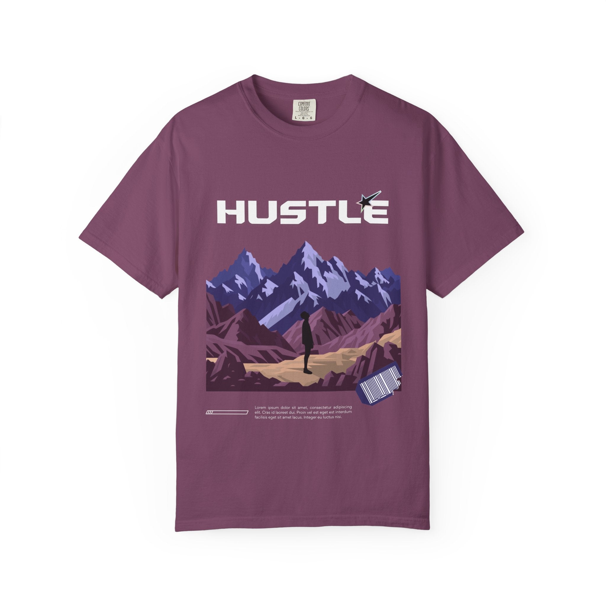 Hustle Mountain T-Shirt — Adventure Motivational Graphic Tee