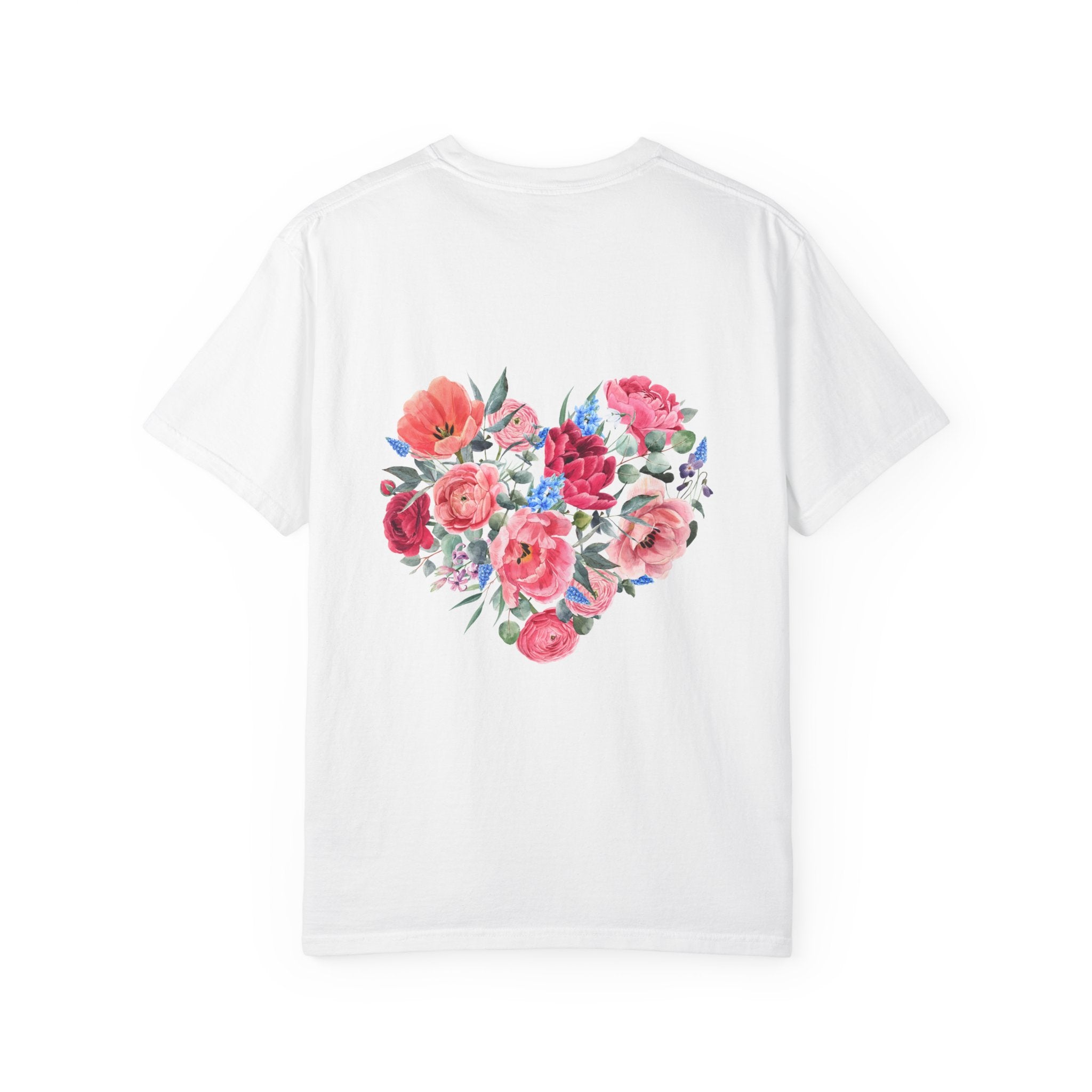 Floral Heart T-Shirt – Watercolor Rose Heart Graphic Tee (Valentine’s Day, Mother's Day)
