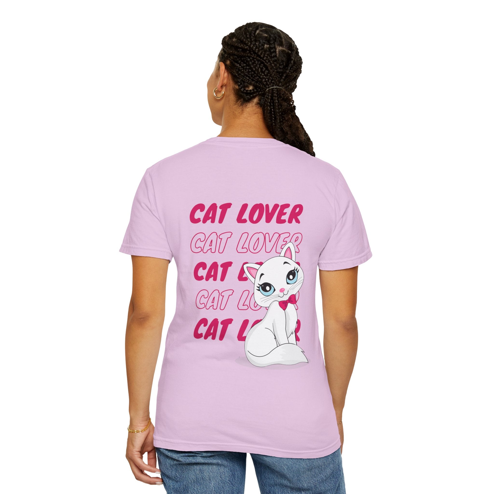 Cat Lover T-Shirt — Cute White Kitten Graphic Tee for Cat Moms & Fans