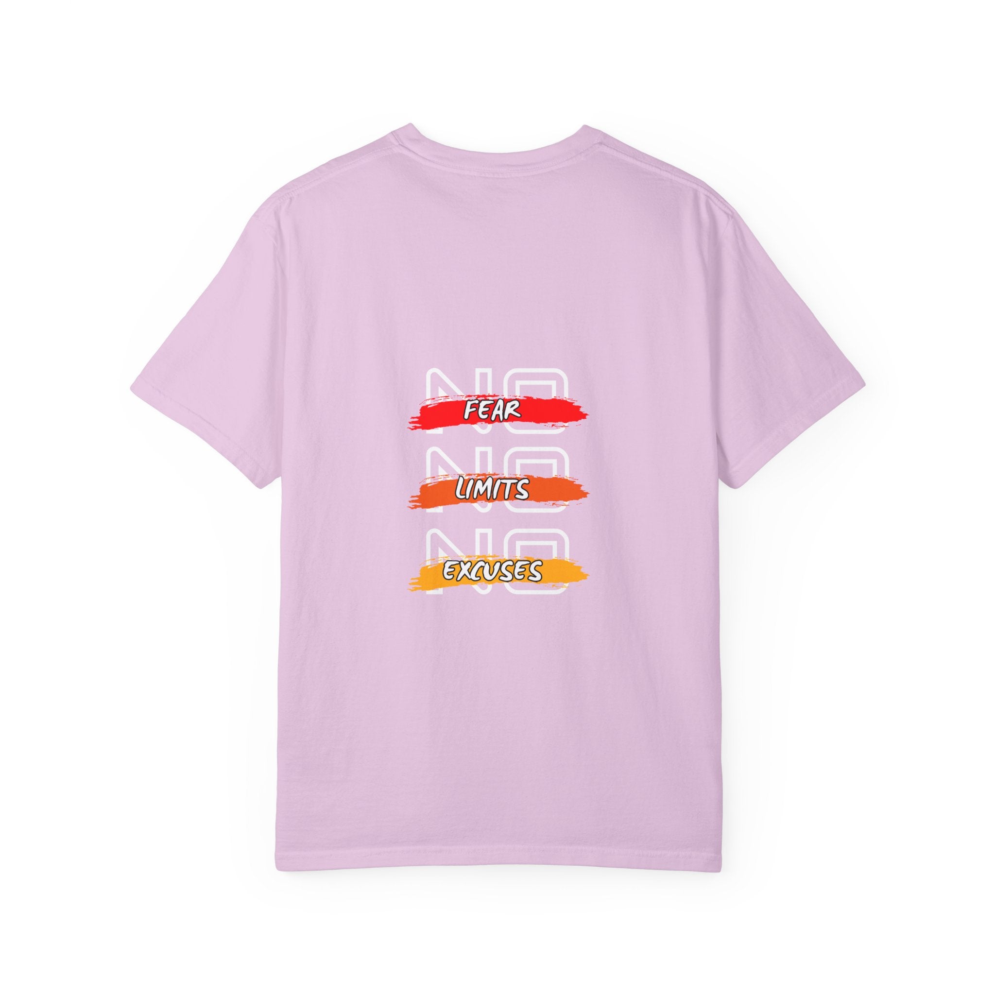 T-Shirt — "No Fear, No Limits, No Excuses" Motivational Graphic Tee