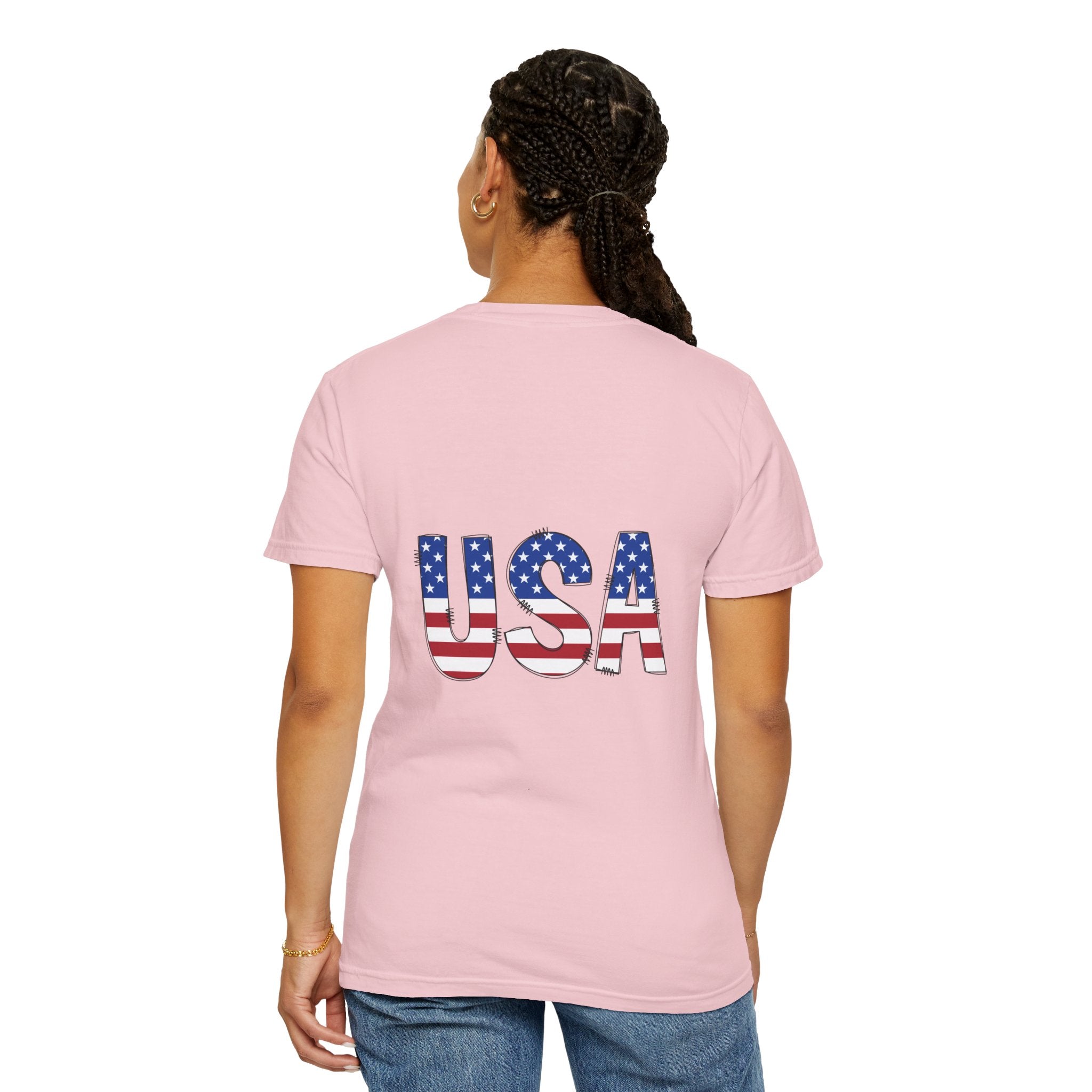 USA Flag Graphic T-Shirt — Patriotic Fourth of July Tee