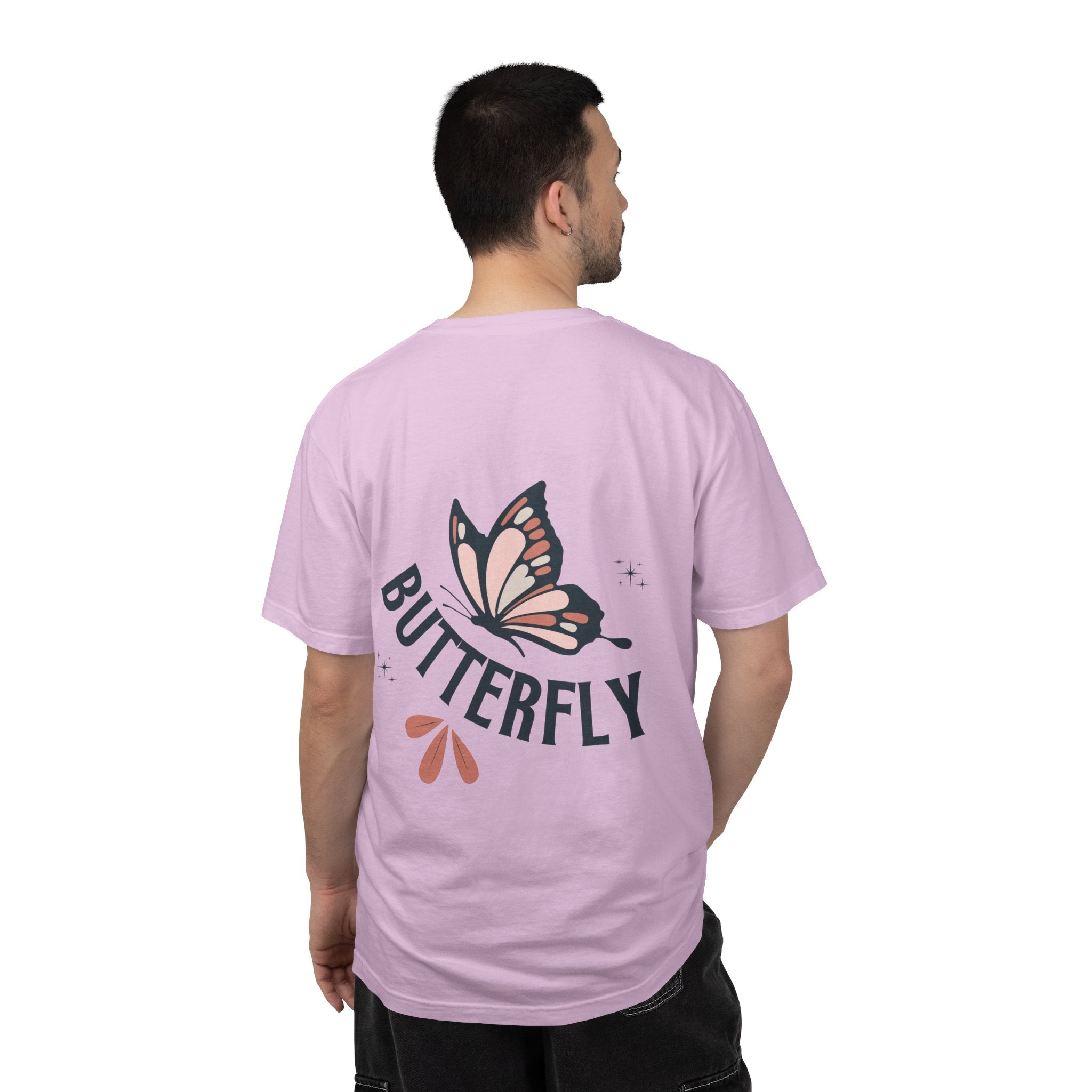 Butterfly Graphic T-Shirt — Pink Monarch Floral Tee