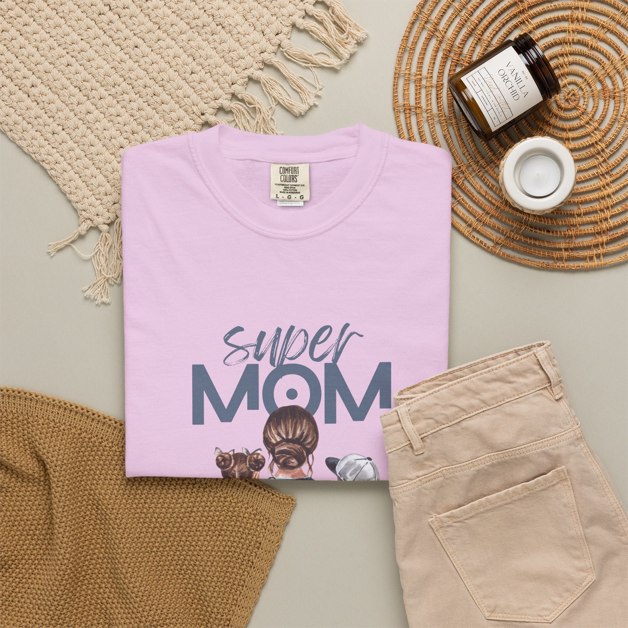 Super Mom T-Shirt — Mom with Kids Graphic Tee | Mother's Day Gift