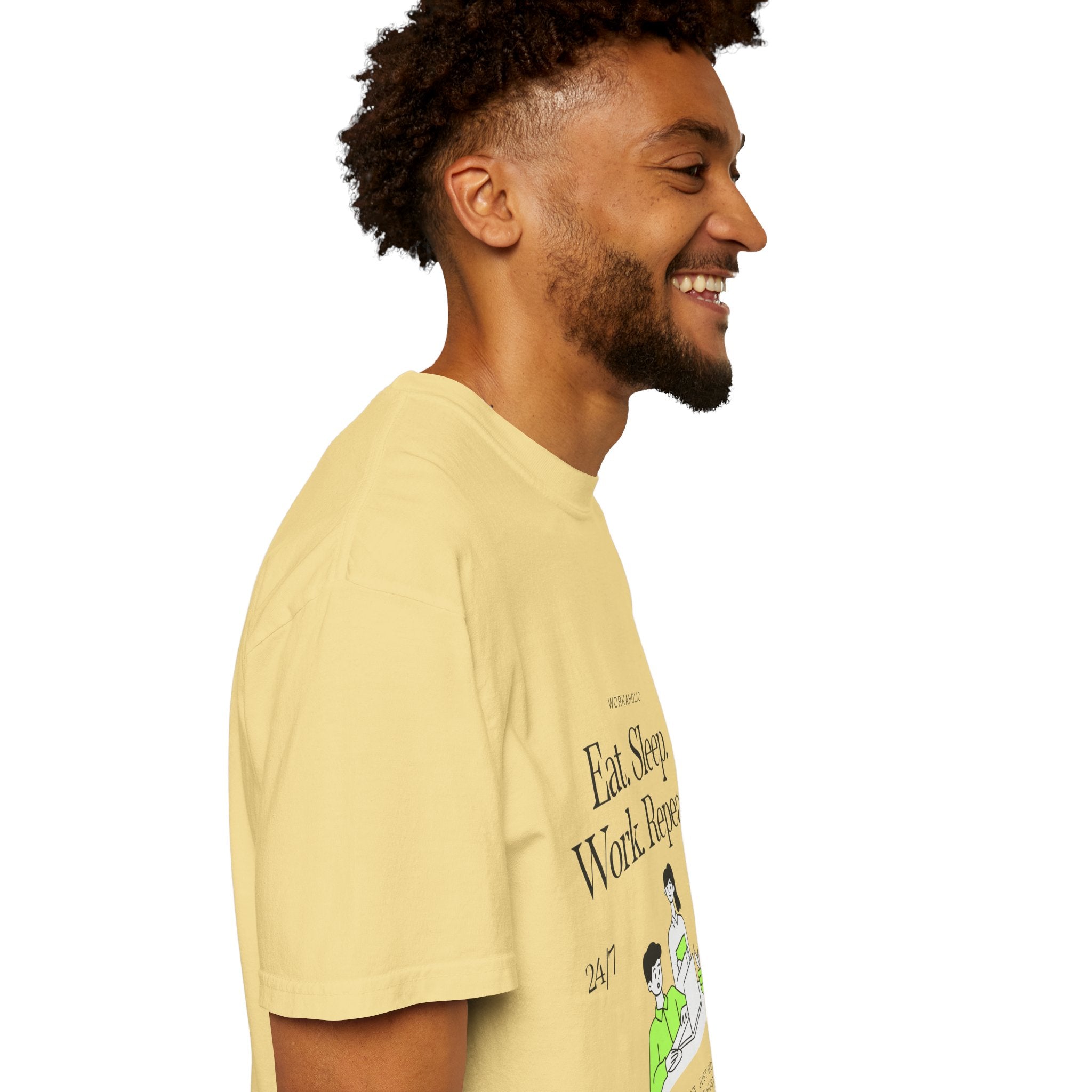 Eat. Sleep. Work. Repeat. Tee — Minimalist Remote Work Graphic T-Shirt
