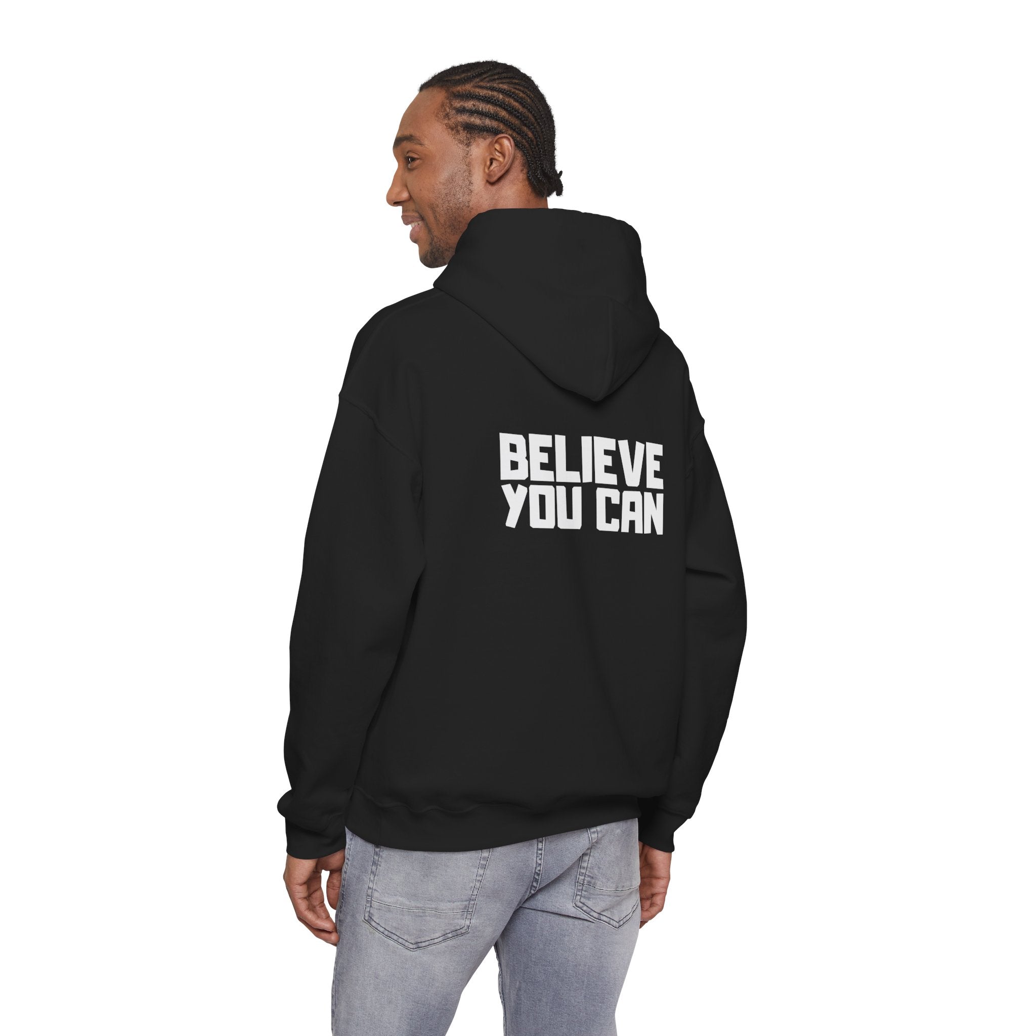 Believe You Can Hoodie — Motivational Black Pullover for Confidence & Everyday Wear