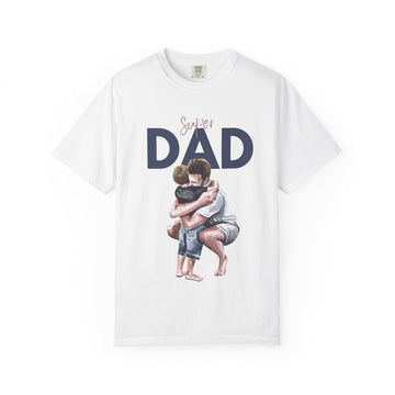 Father & Son Hug T-Shirt — Super Dad Graphic Tee for Father's Day