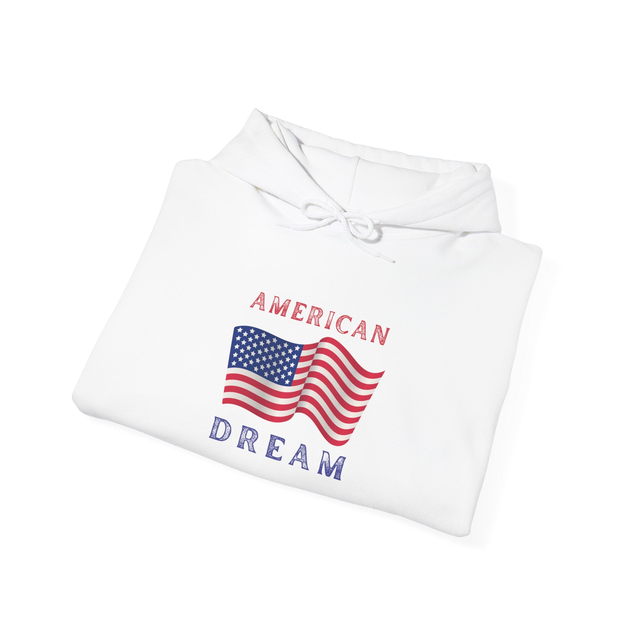 American Dream Hoodie - Vintage USA Flag Pullover