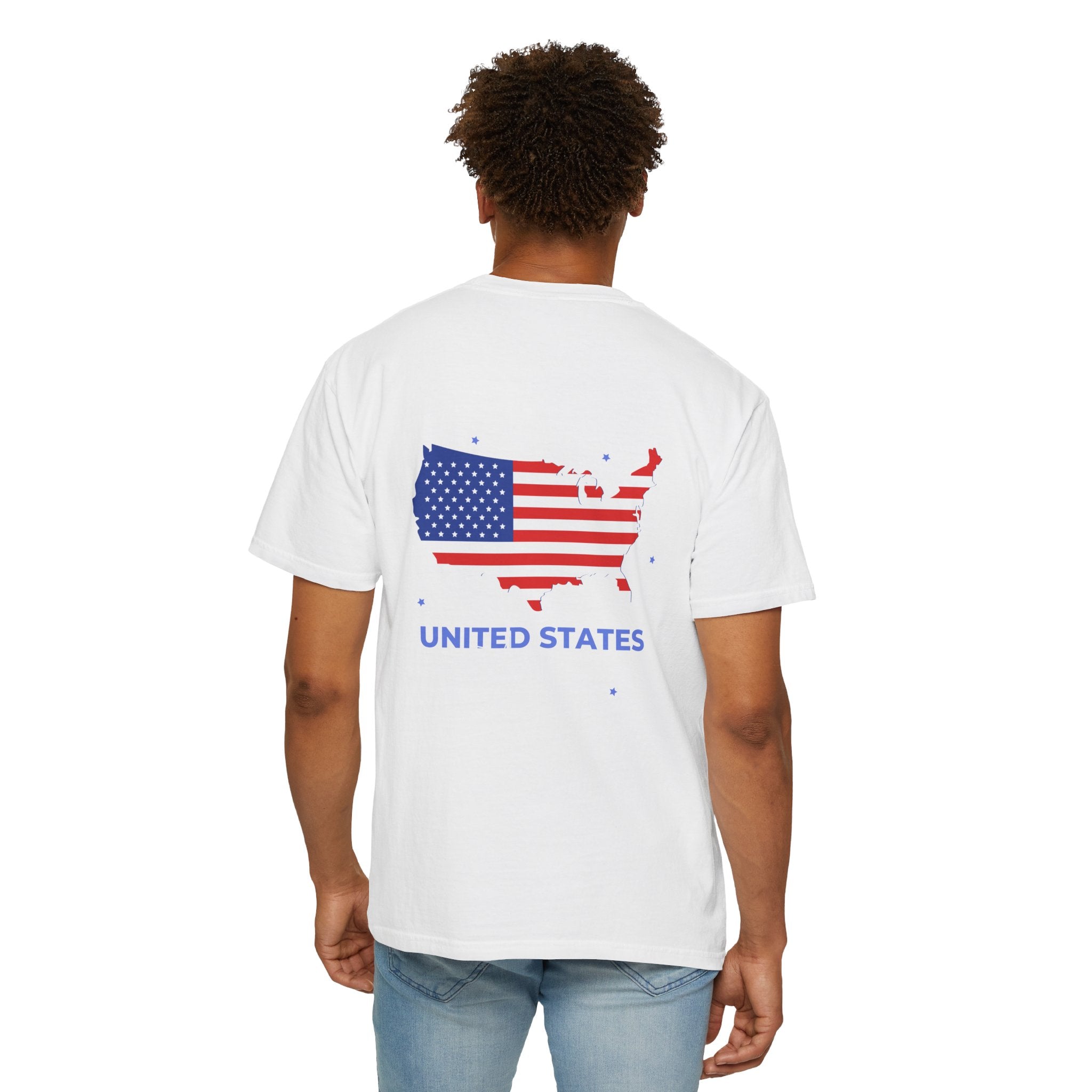 United States Flag Map T-Shirt — Patriotic USA Graphic Tee for 4th of July