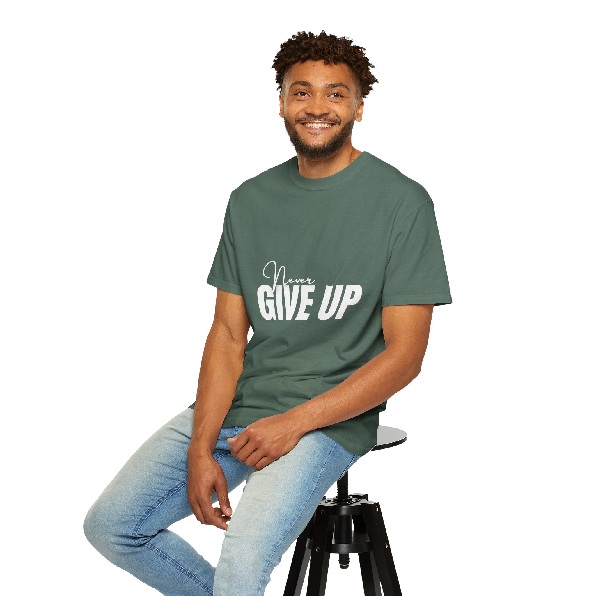 Never Give Up T-Shirt — Motivational Graphic Tee