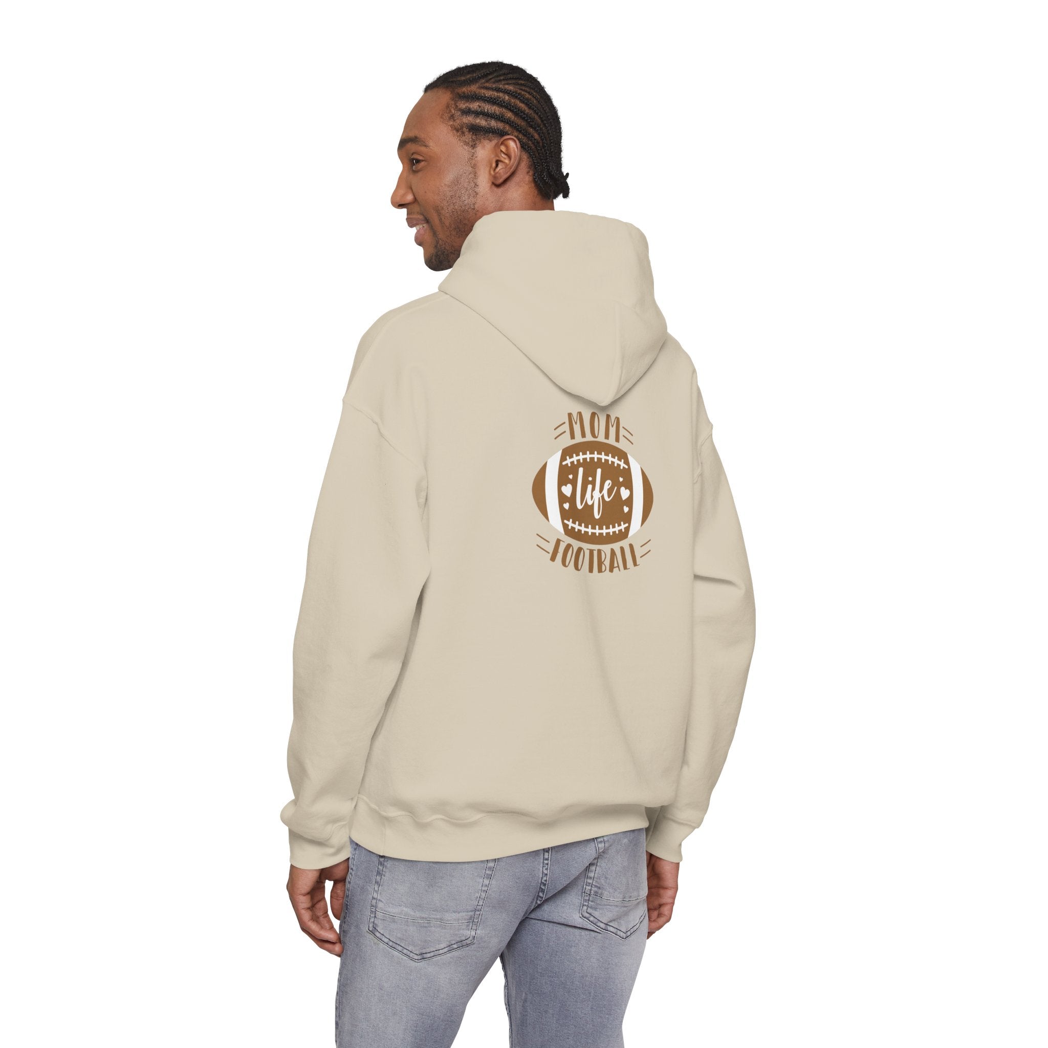 Football Mom Hoodie - "Mom Life Football" Pullover for Game Day
