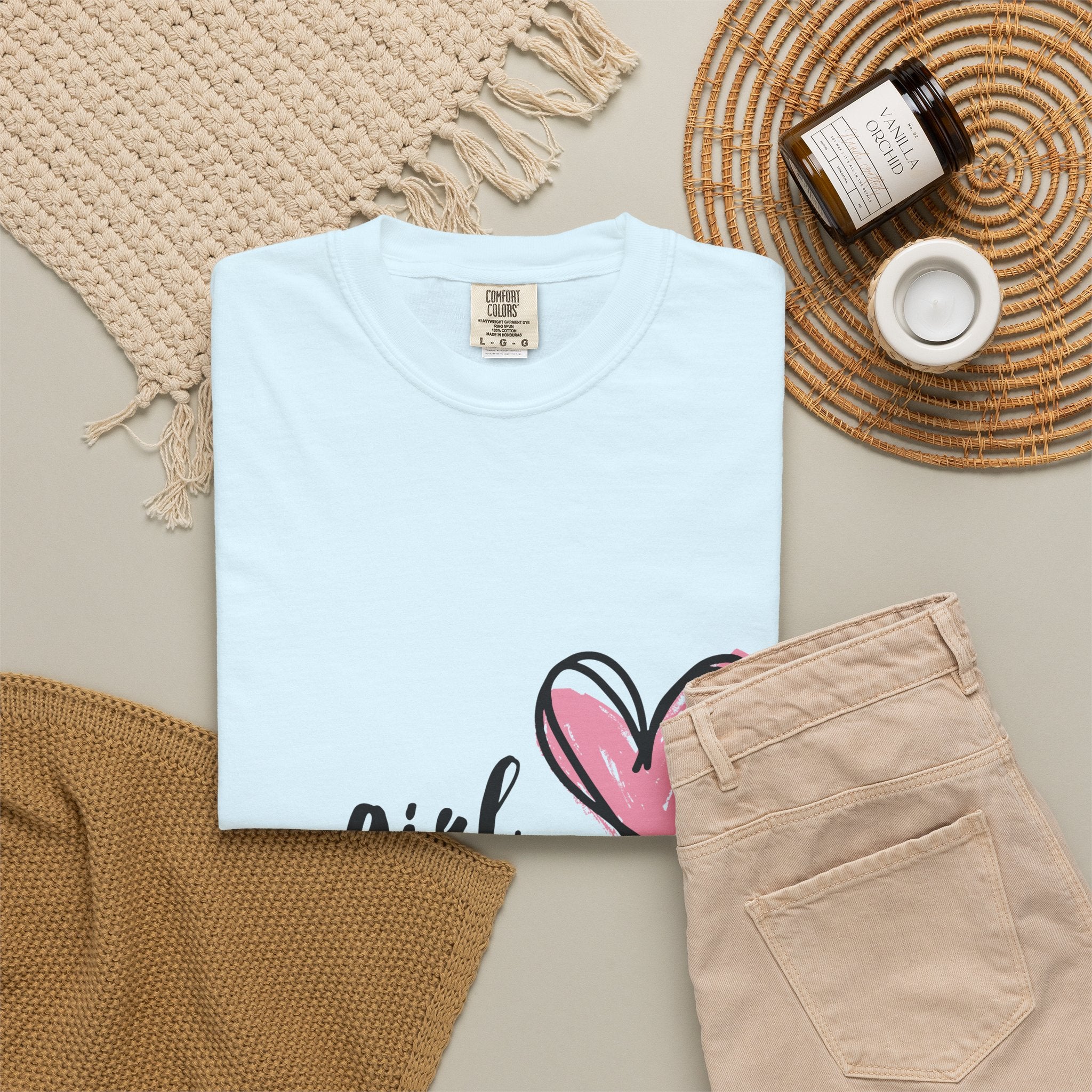 Girl Mom T-Shirt — Pink Heart Mom Shirt for New & Proud Mothers