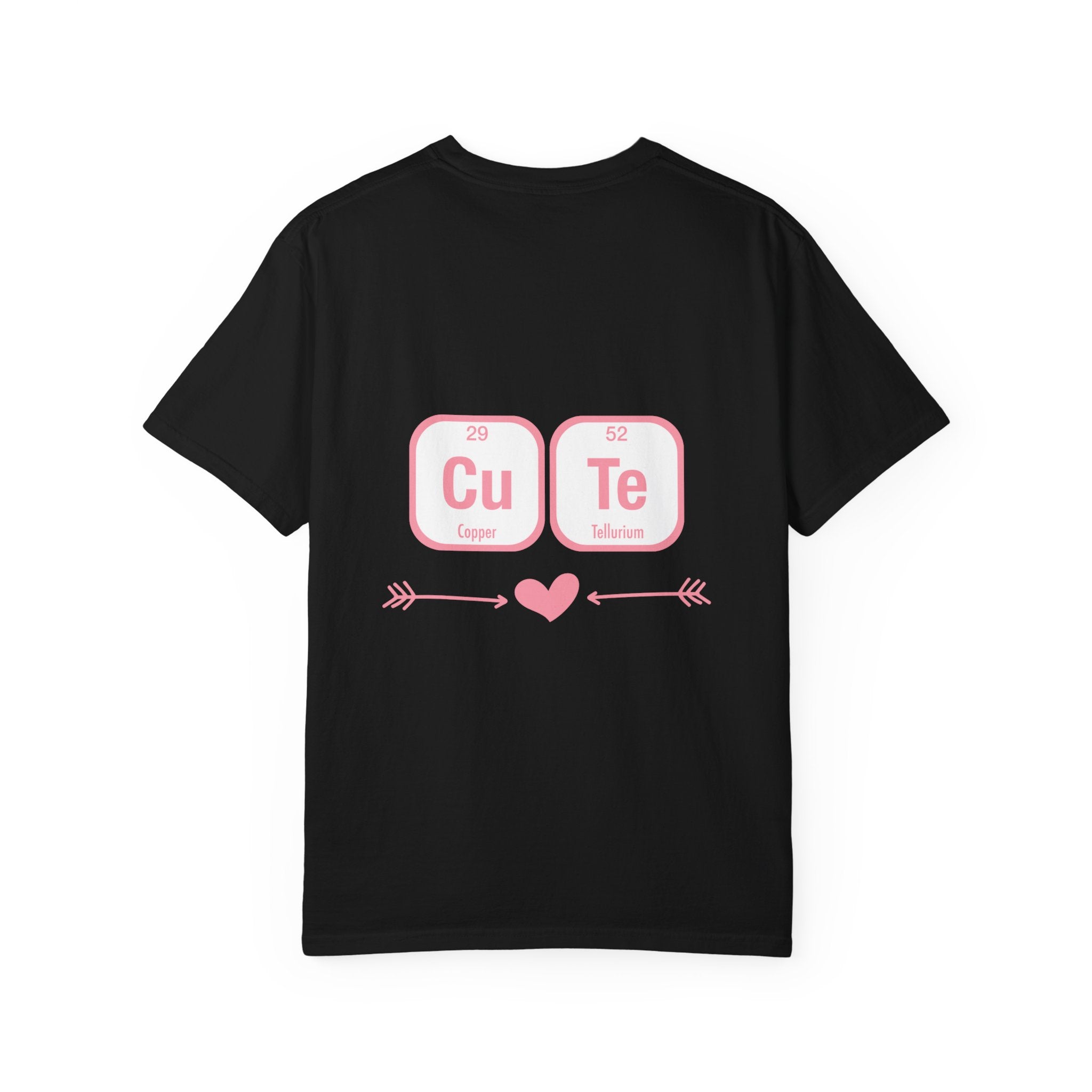 Cute Chemistry Tee — "Cu Te" Element Heart Graphic T-Shirt