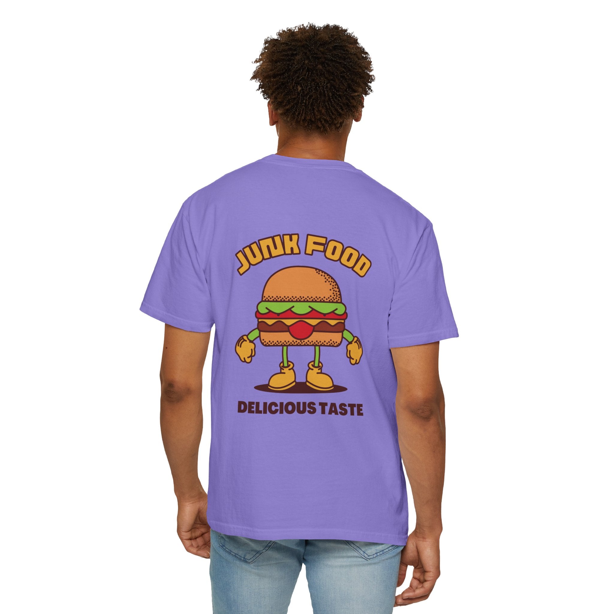 Junk Food Burger T-Shirt — Cute Retro ‘Delicious Taste’ Graphic Tee