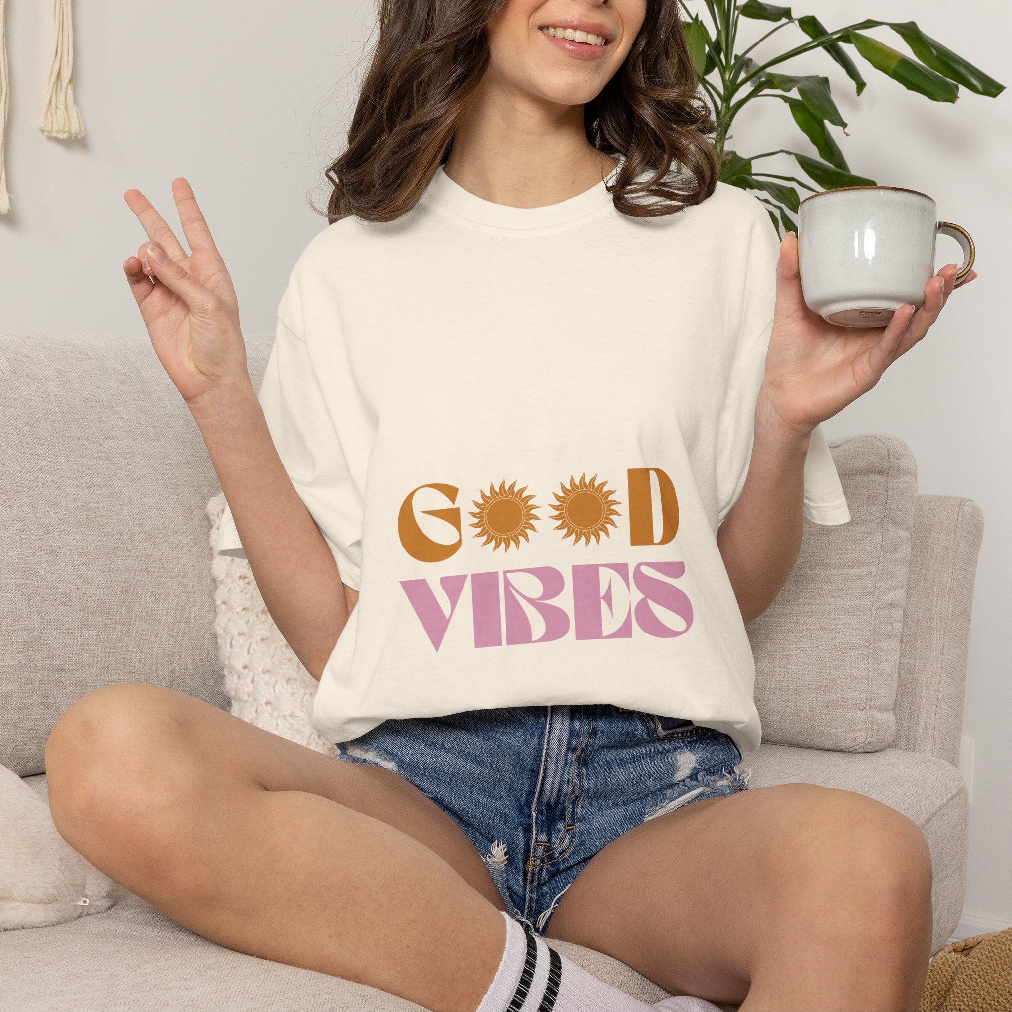 Good Vibes T-Shirt — Retro Sun Graphic Tee