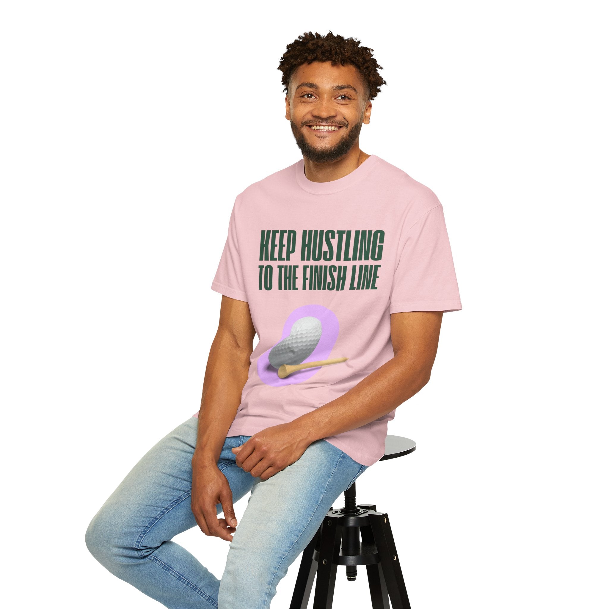Keep Hustling to the Finish Line Golf T‑Shirt