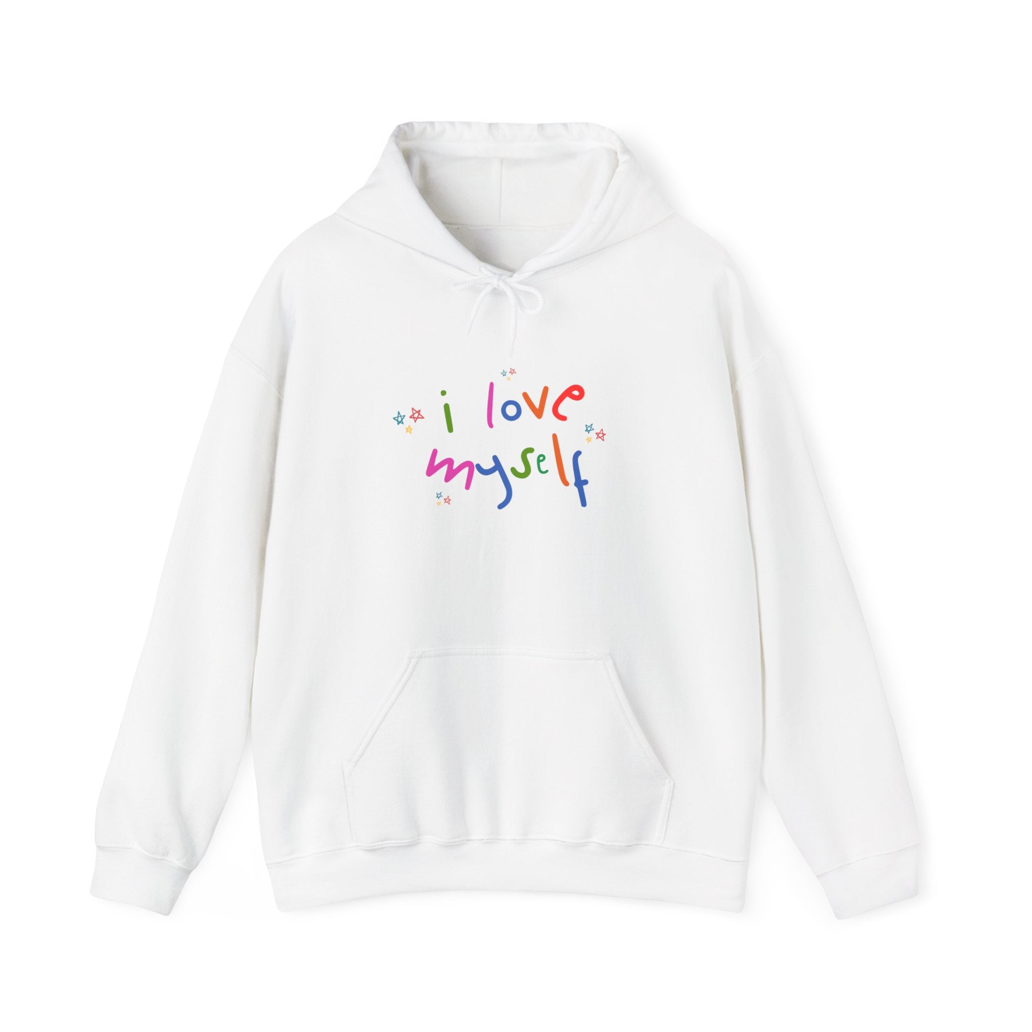 I Love Myself Hoodie — Rainbow Self-Love Graphic Sweatshirt