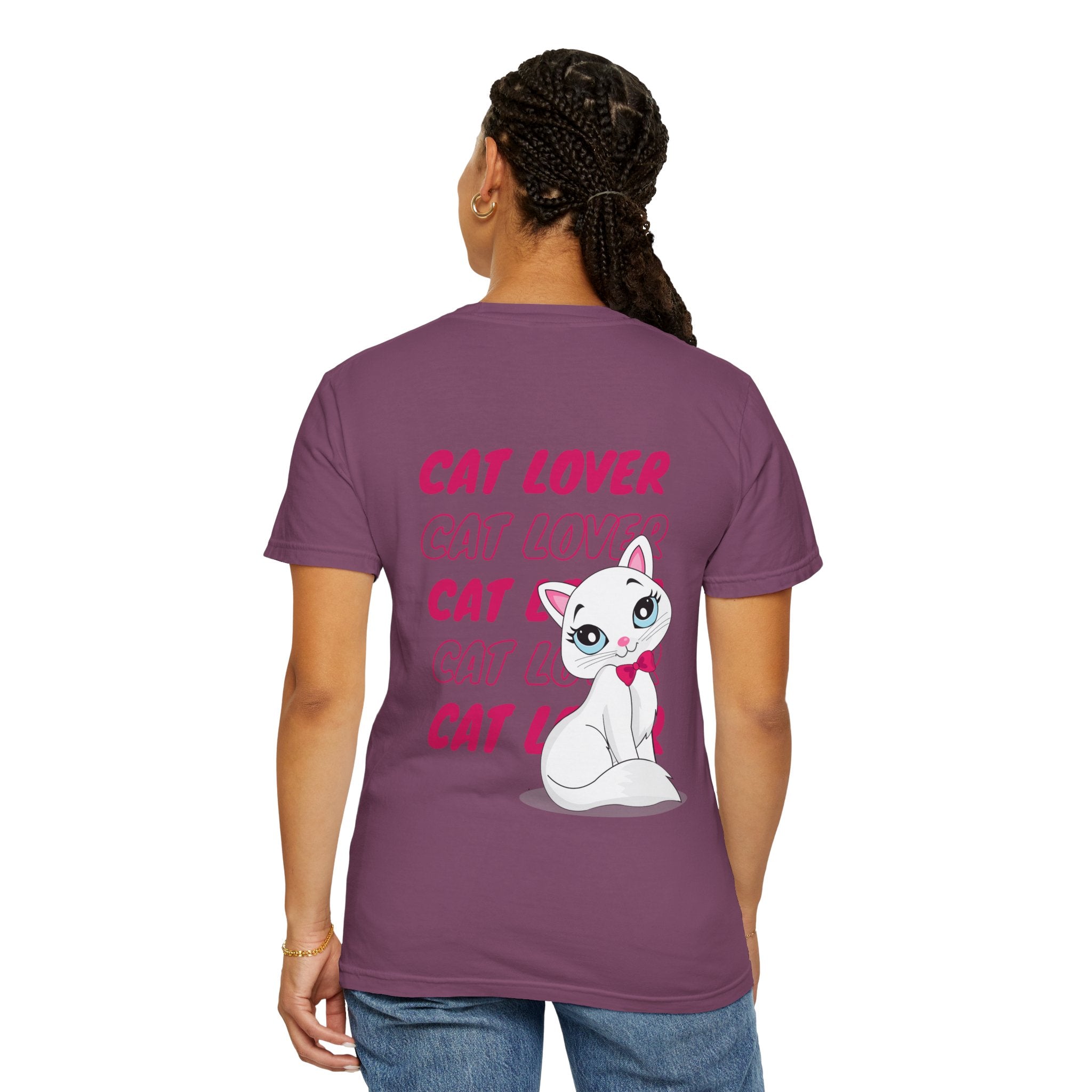Cat Lover T-Shirt — Cute White Kitten Graphic Tee for Cat Moms & Fans