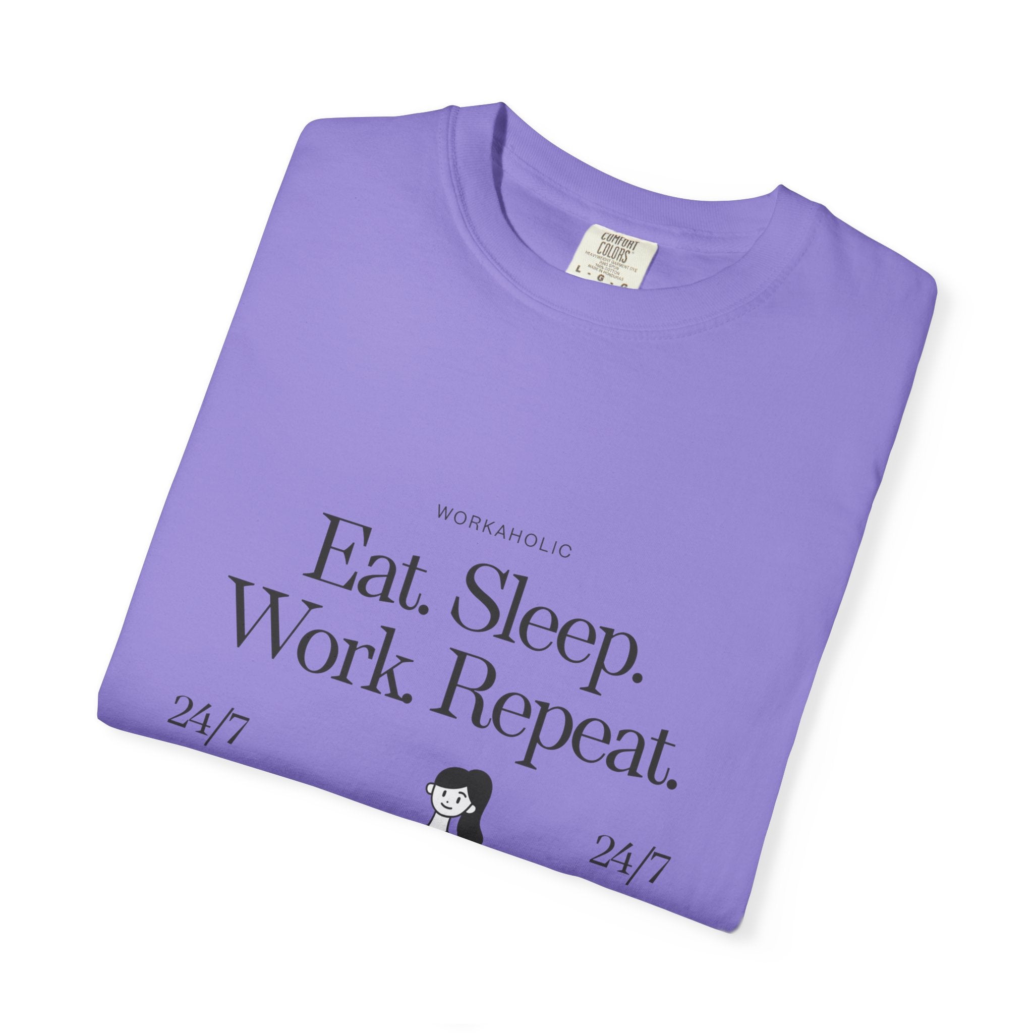 Eat. Sleep. Work. Repeat. Tee — Minimalist Remote Work Graphic T-Shirt