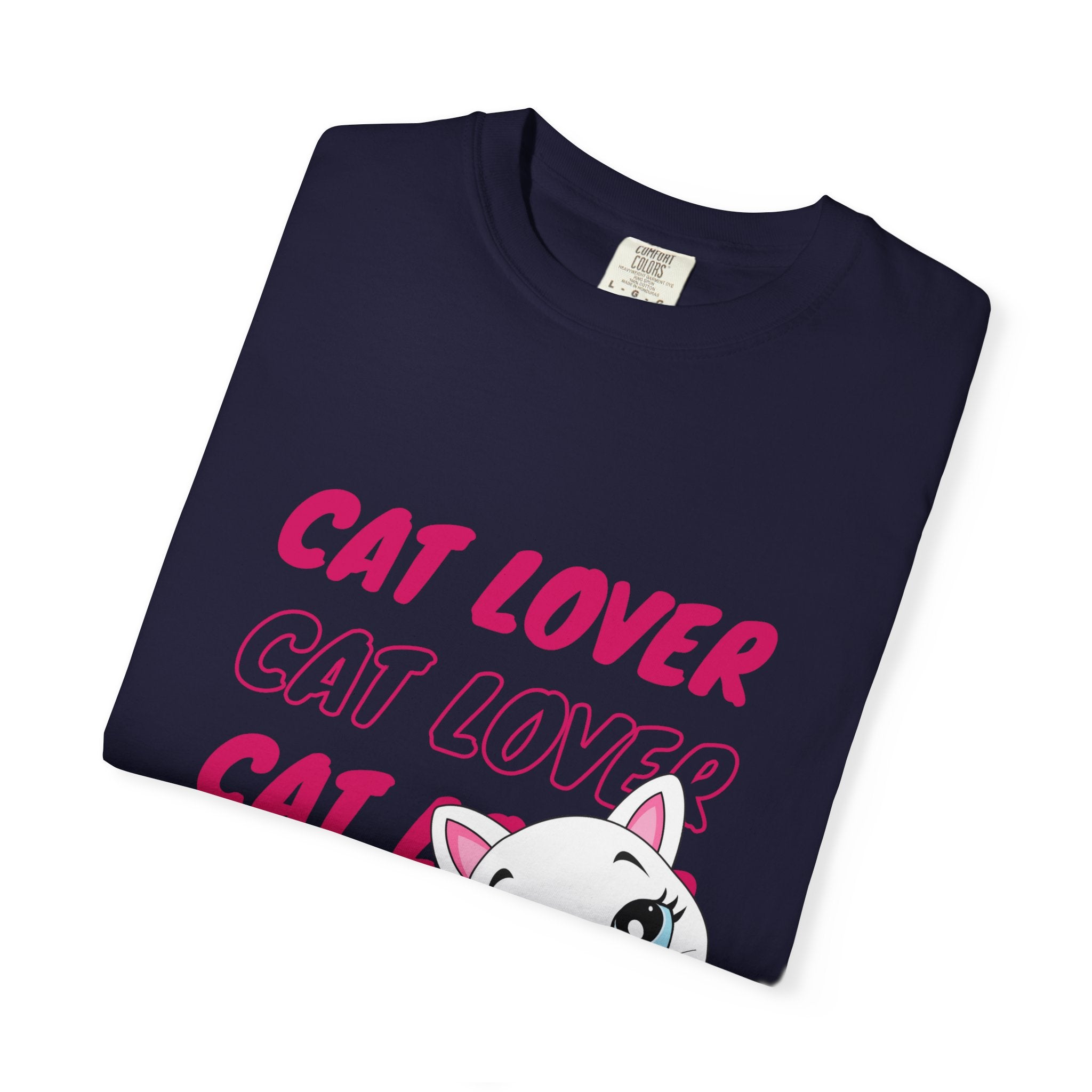 Cat Lover T-Shirt — Cute White Kitten Graphic Tee for Cat Moms & Fans