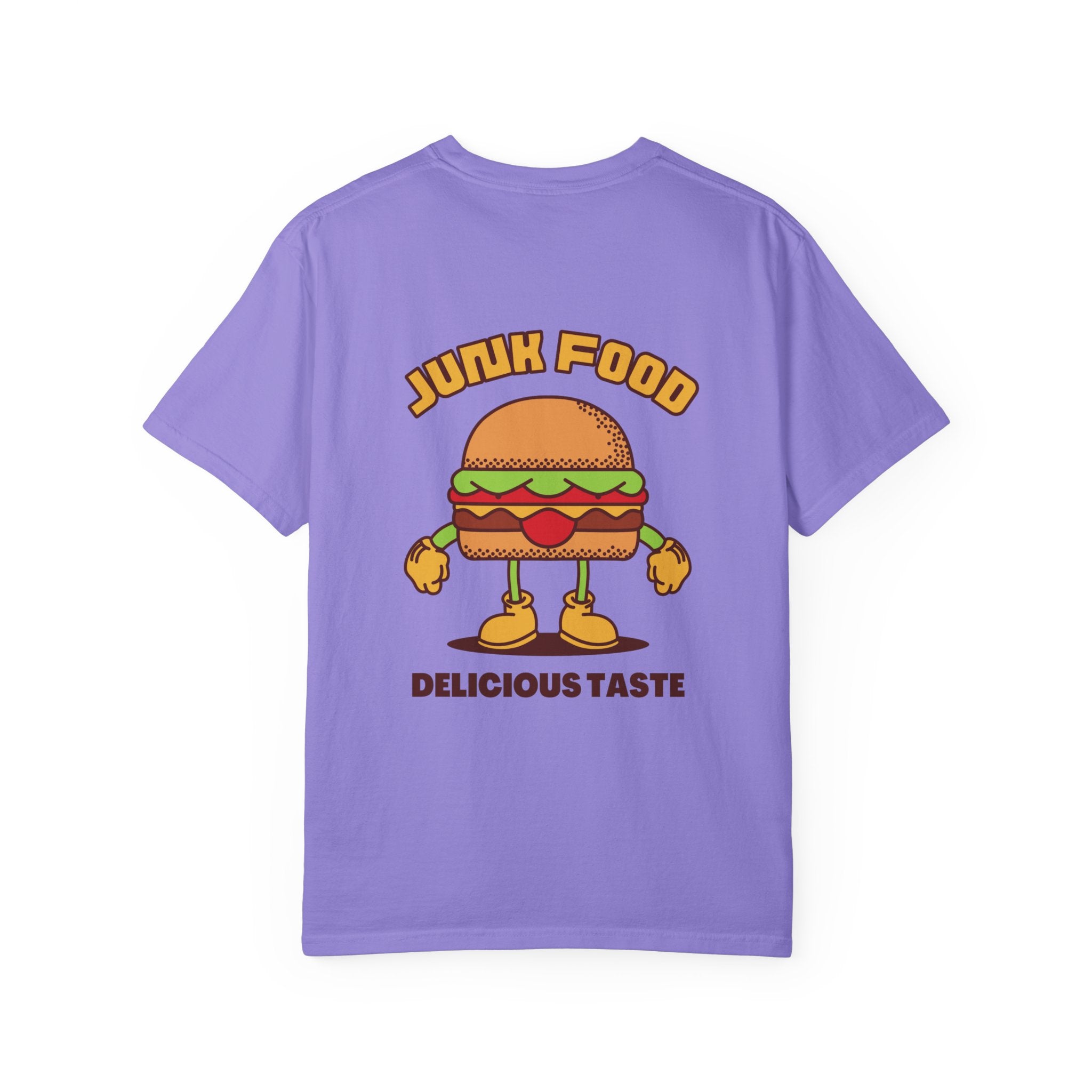 Junk Food Burger T-Shirt — Cute Retro ‘Delicious Taste’ Graphic Tee