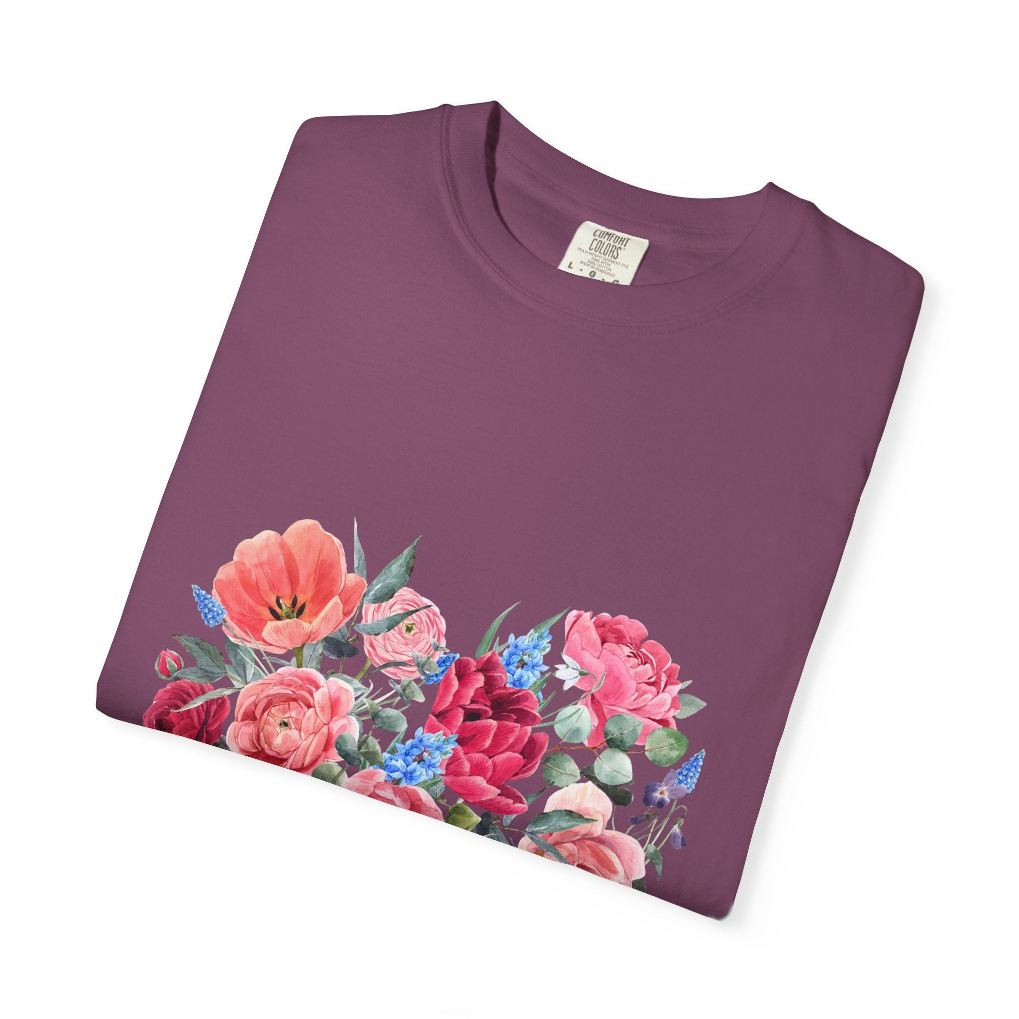 Floral Heart T-Shirt – Watercolor Rose Heart Graphic Tee (Valentine’s Day, Mother's Day)