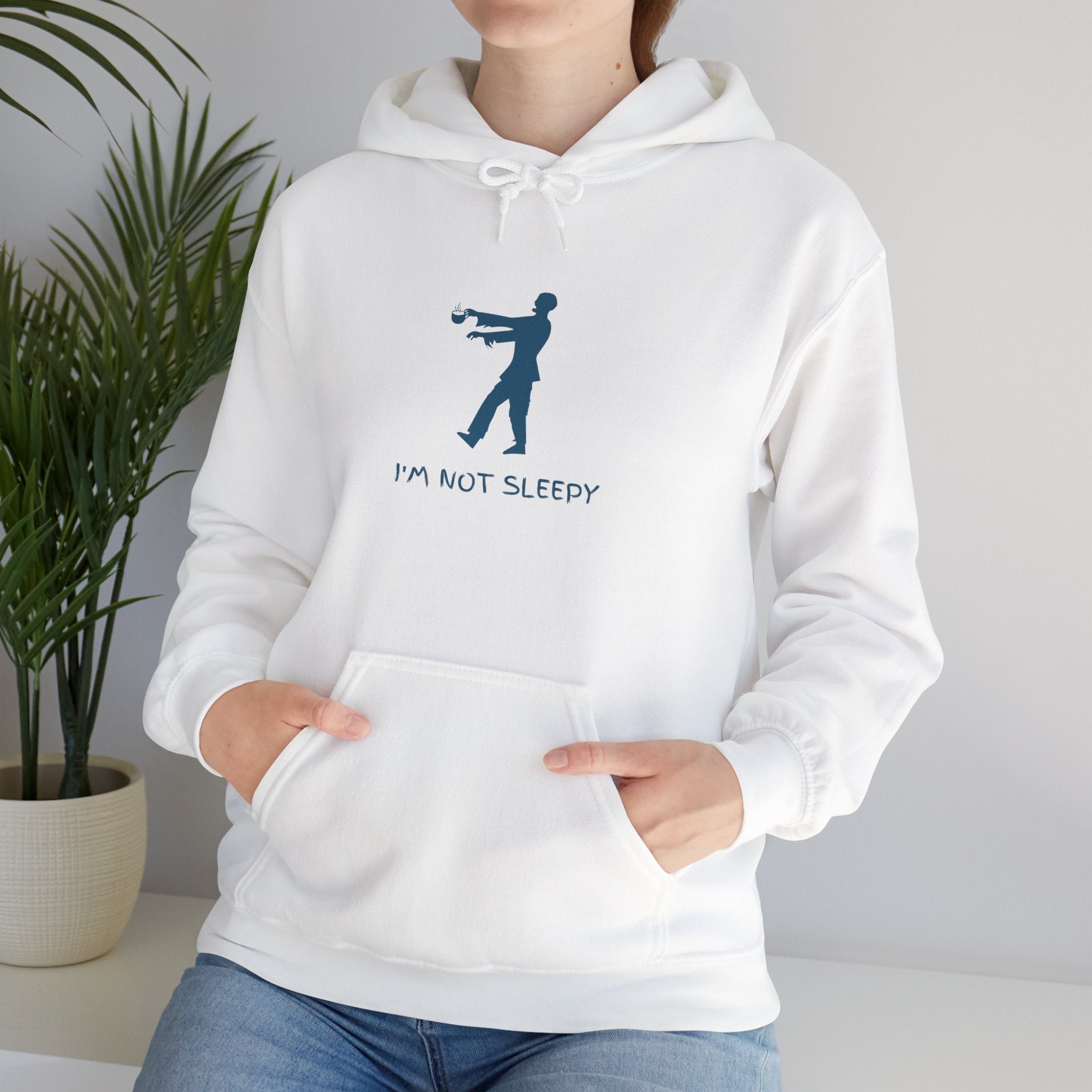 Zombie Silhouette Hoodie - "I'm Not Sleepy" Funny Halloween Pullover