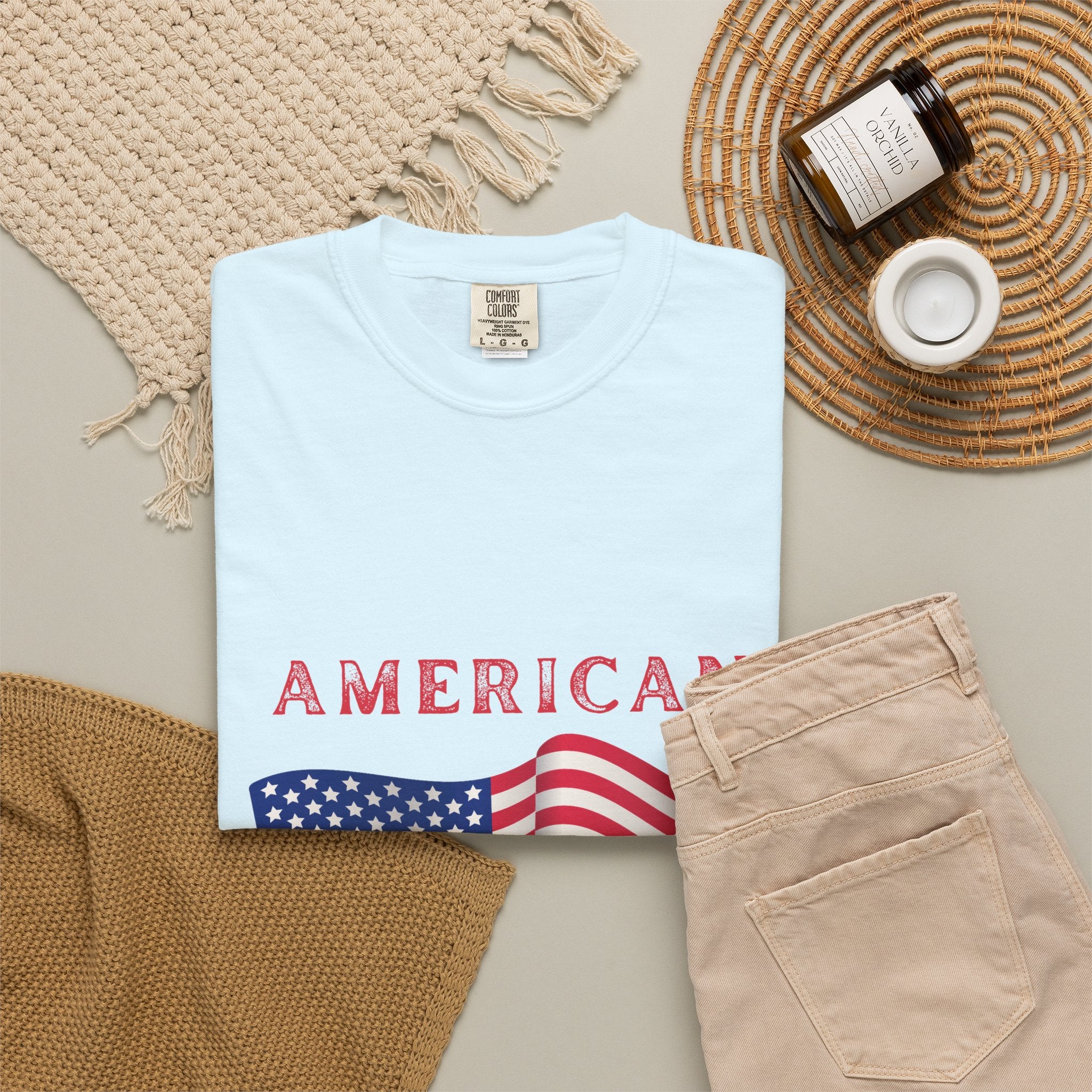 American Dream T-Shirt — Vintage Flag Graphic Tee for 4th of July & Patriotic Celebrations