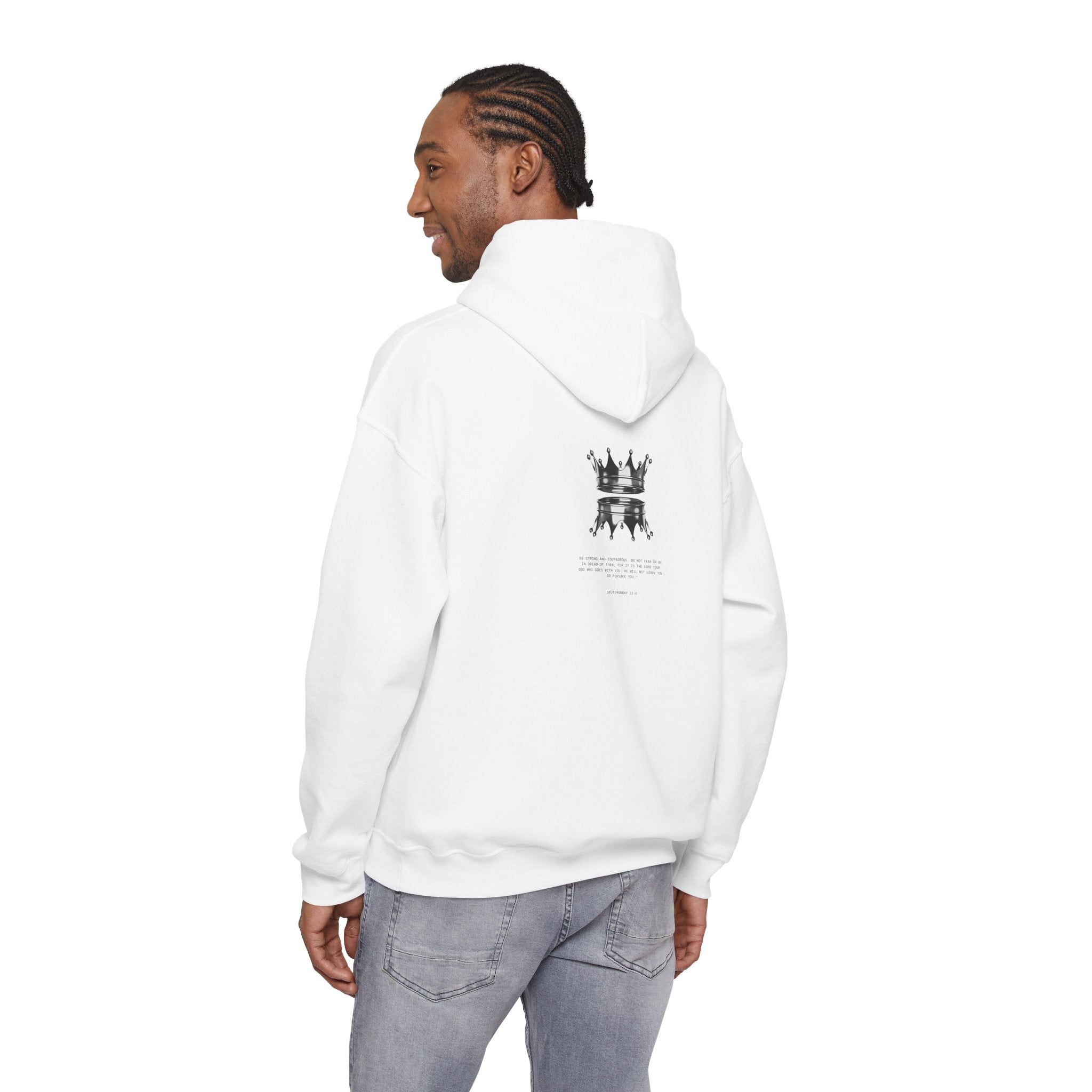 Minimalist Crown Chess Hoodie - Subtle Royalty Graphic Sweatshirt