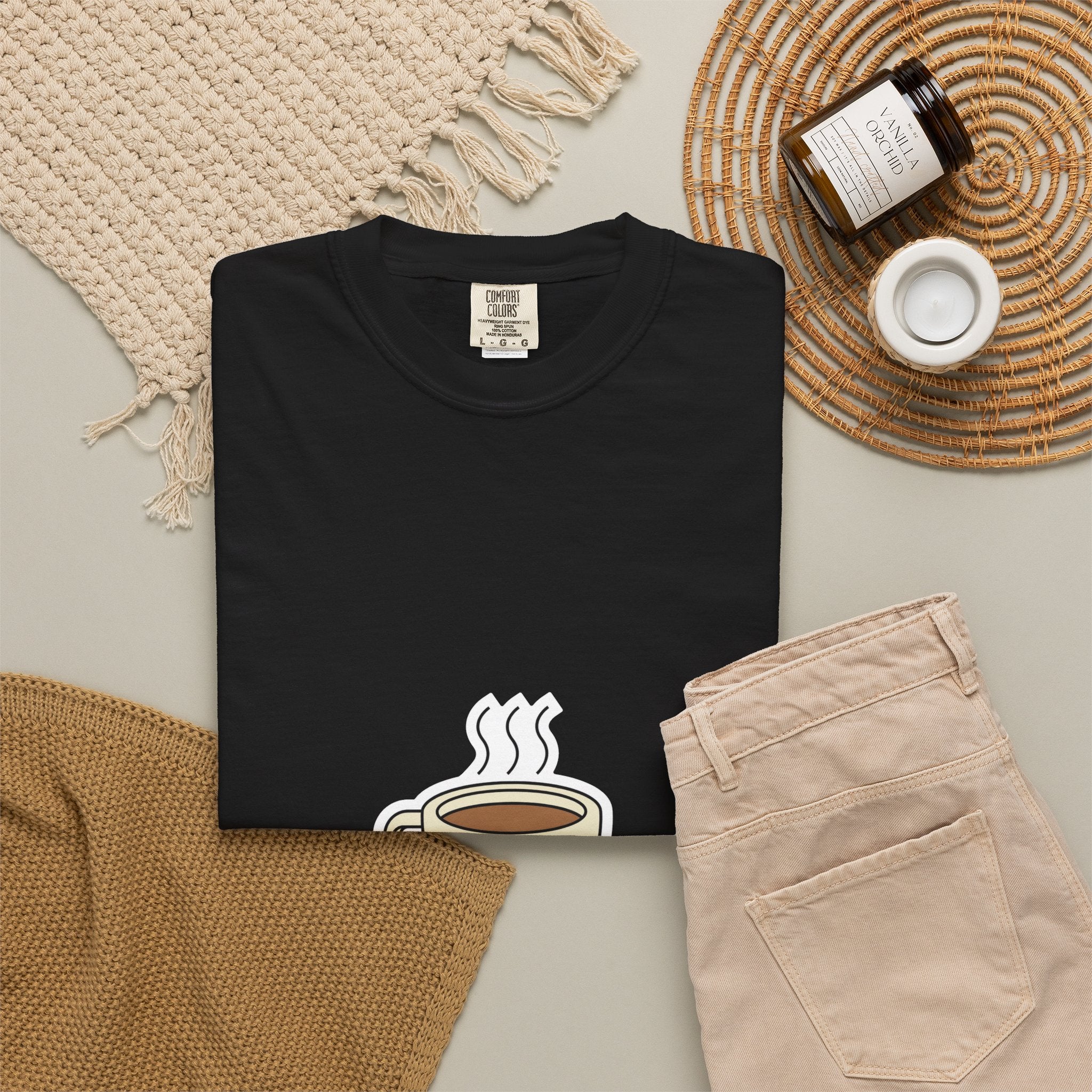 Coffee Lover T-Shirt — Cute Steaming Cup Graphic Tee for Coffee Fans
