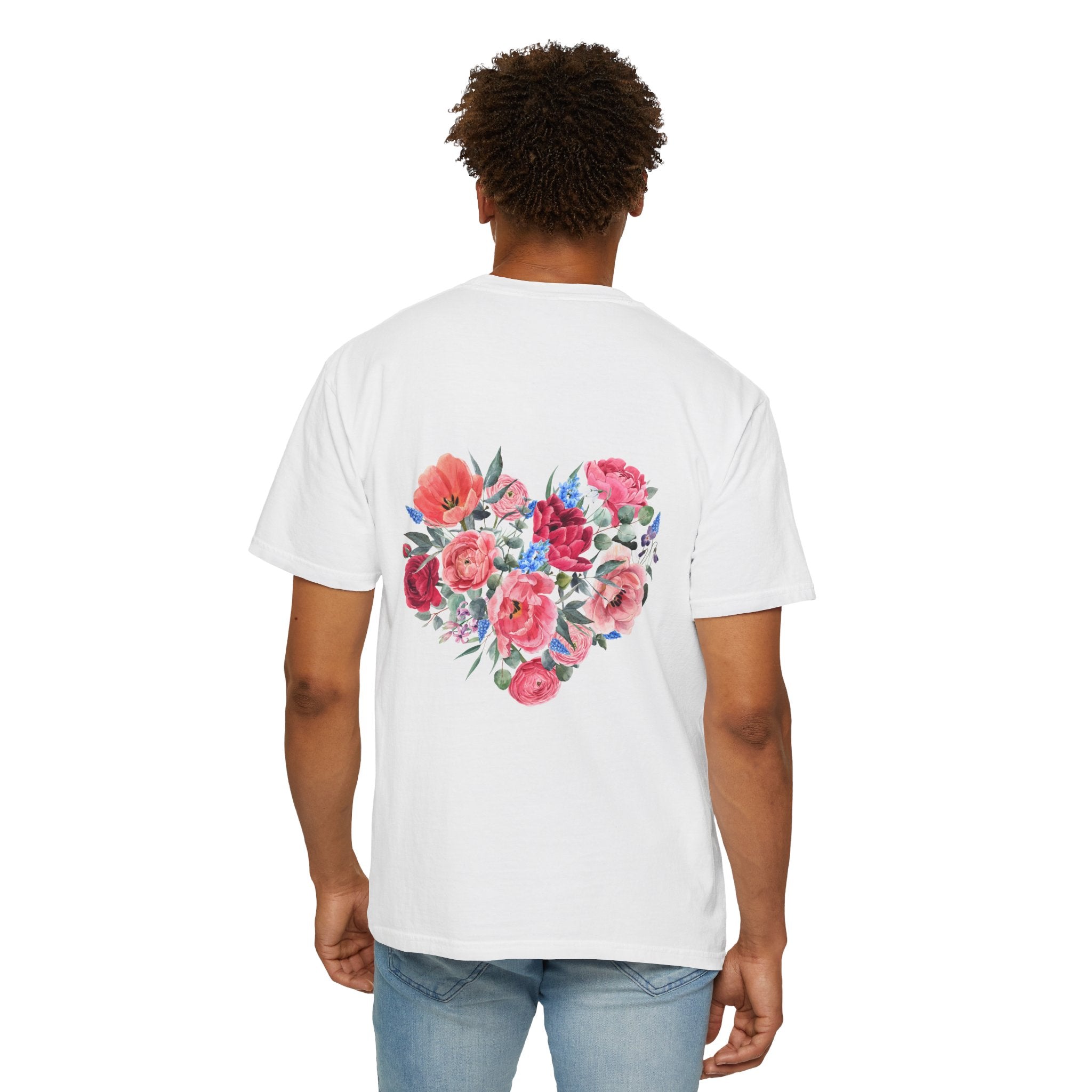 Floral Heart T-Shirt – Watercolor Rose Heart Graphic Tee (Valentine’s Day, Mother's Day)