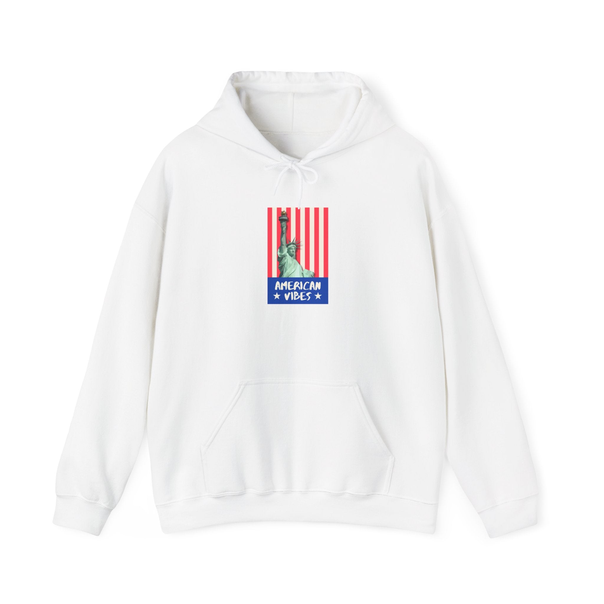 Liberty Statue Hoodie — "American Vibes" Patriotic Pullover
