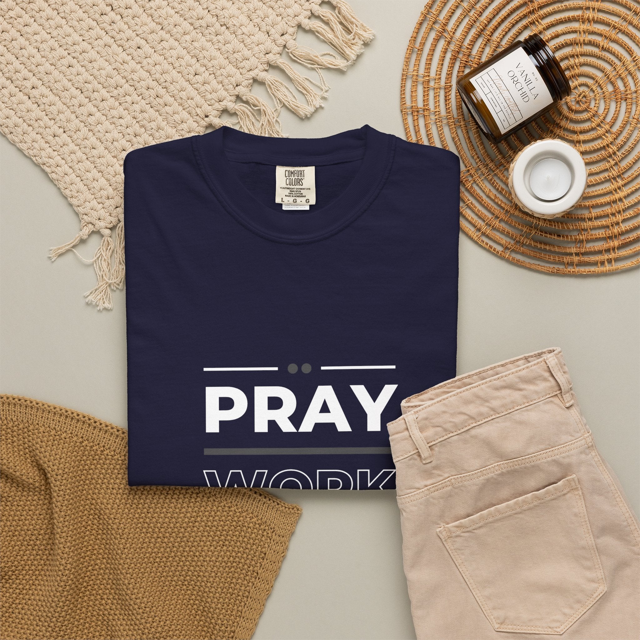 Pray Work Trust God T-Shirt