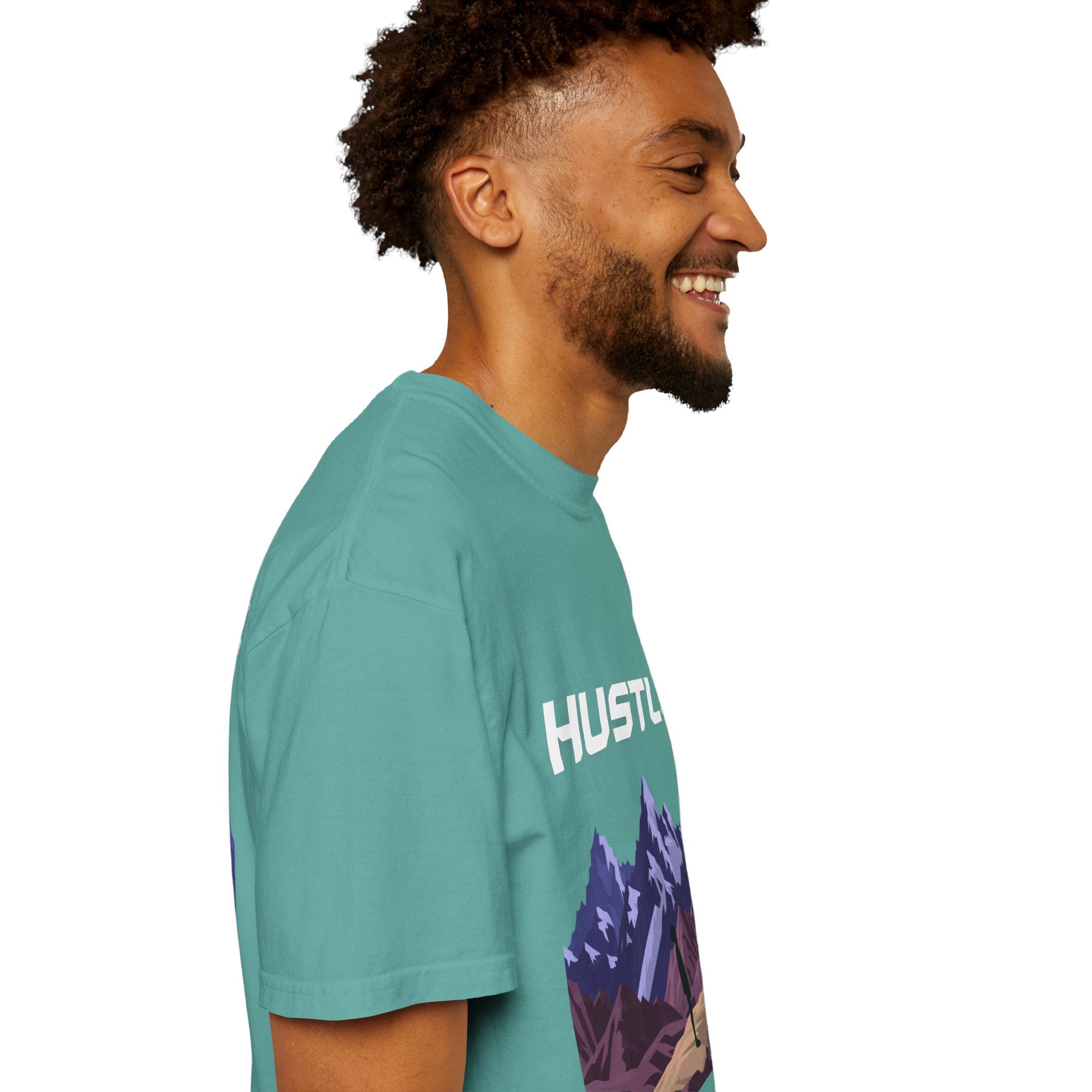 Hustle Mountain T-Shirt — Adventure Motivational Graphic Tee