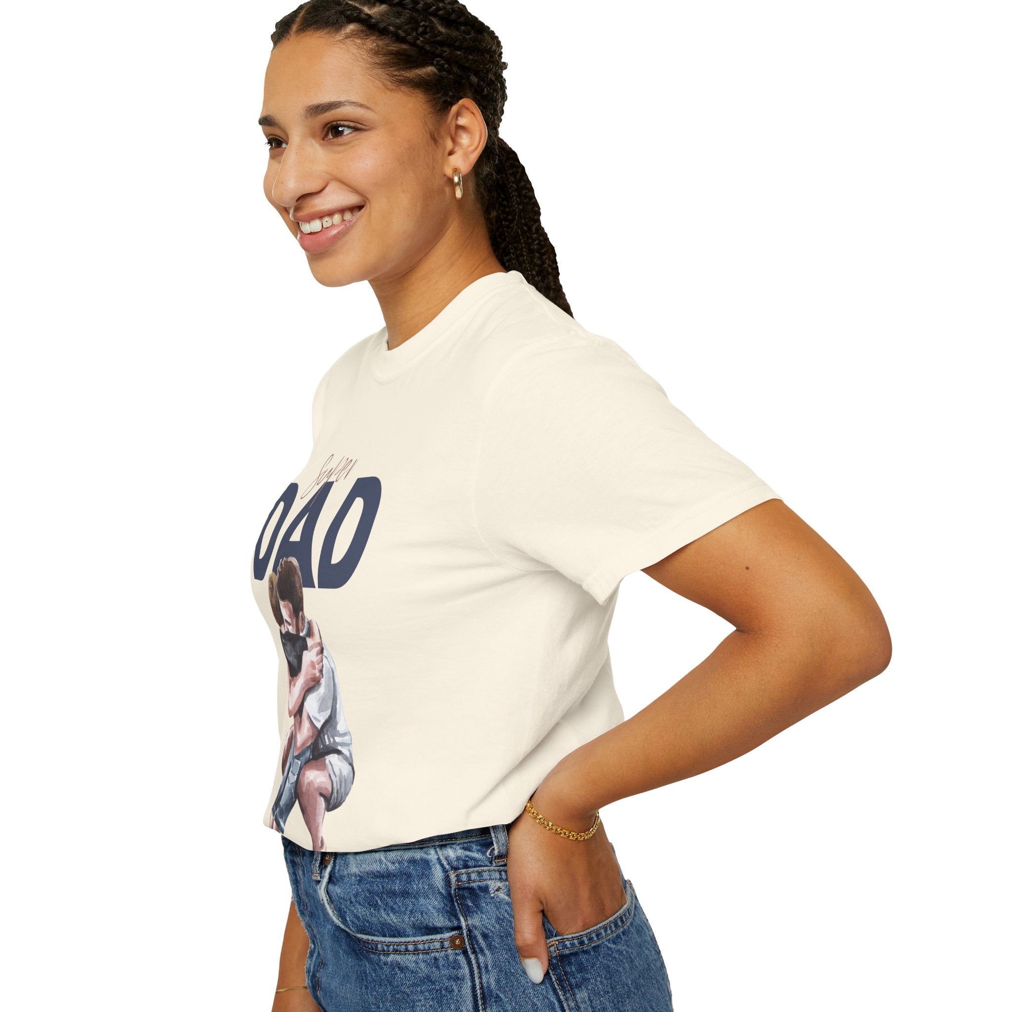 Father & Son Hug T-Shirt — Super Dad Graphic Tee for Father's Day