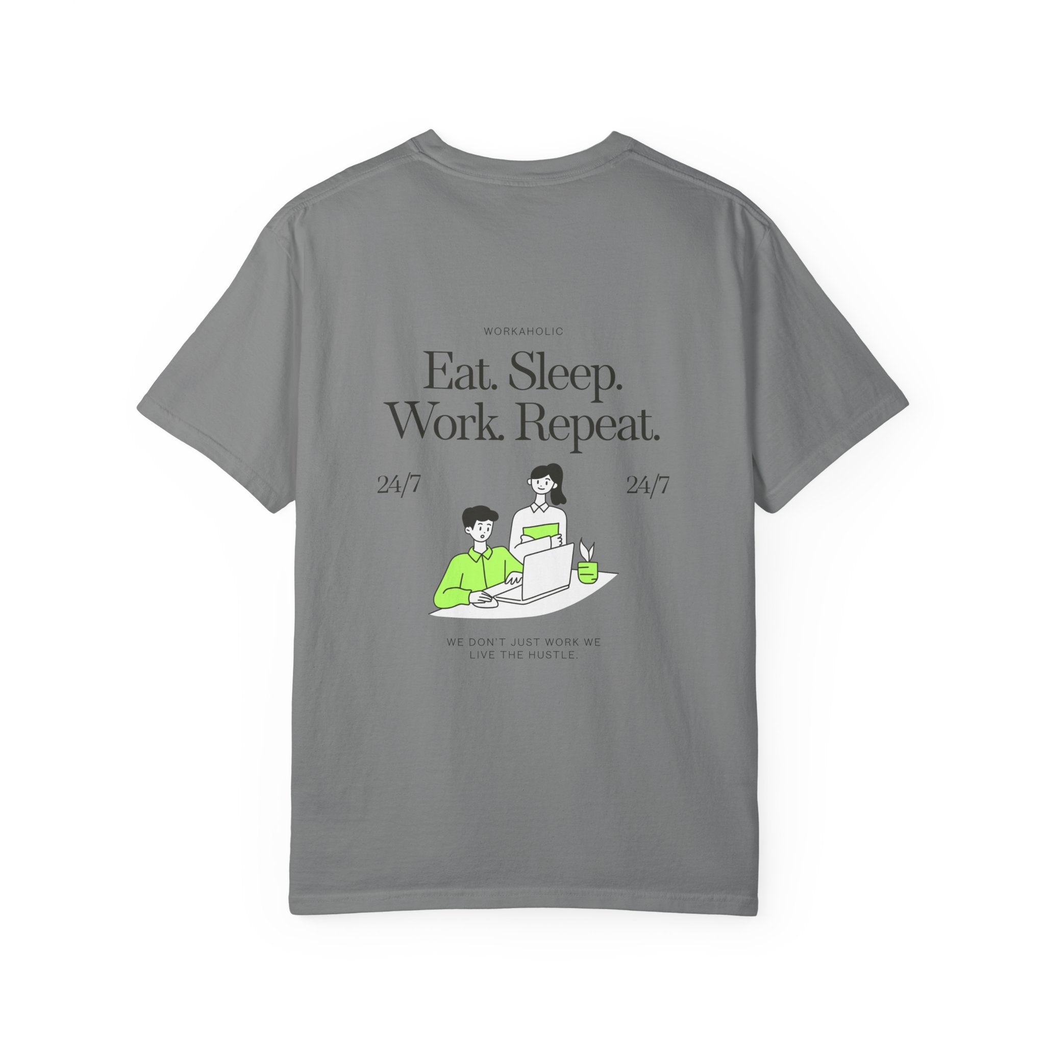 Eat. Sleep. Work. Repeat. Tee — Minimalist Remote Work Graphic T-Shirt