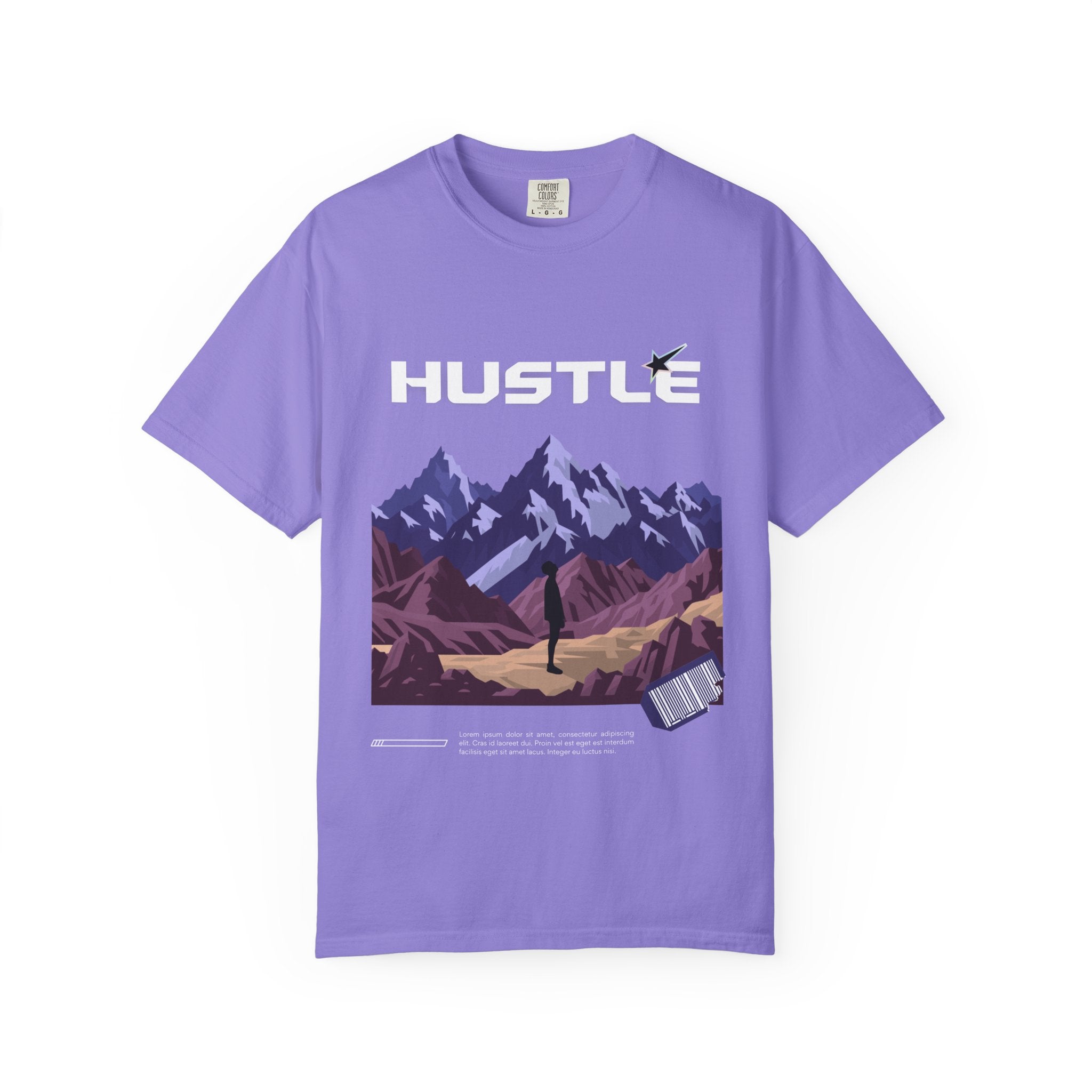 Hustle Mountain T-Shirt — Adventure Motivational Graphic Tee
