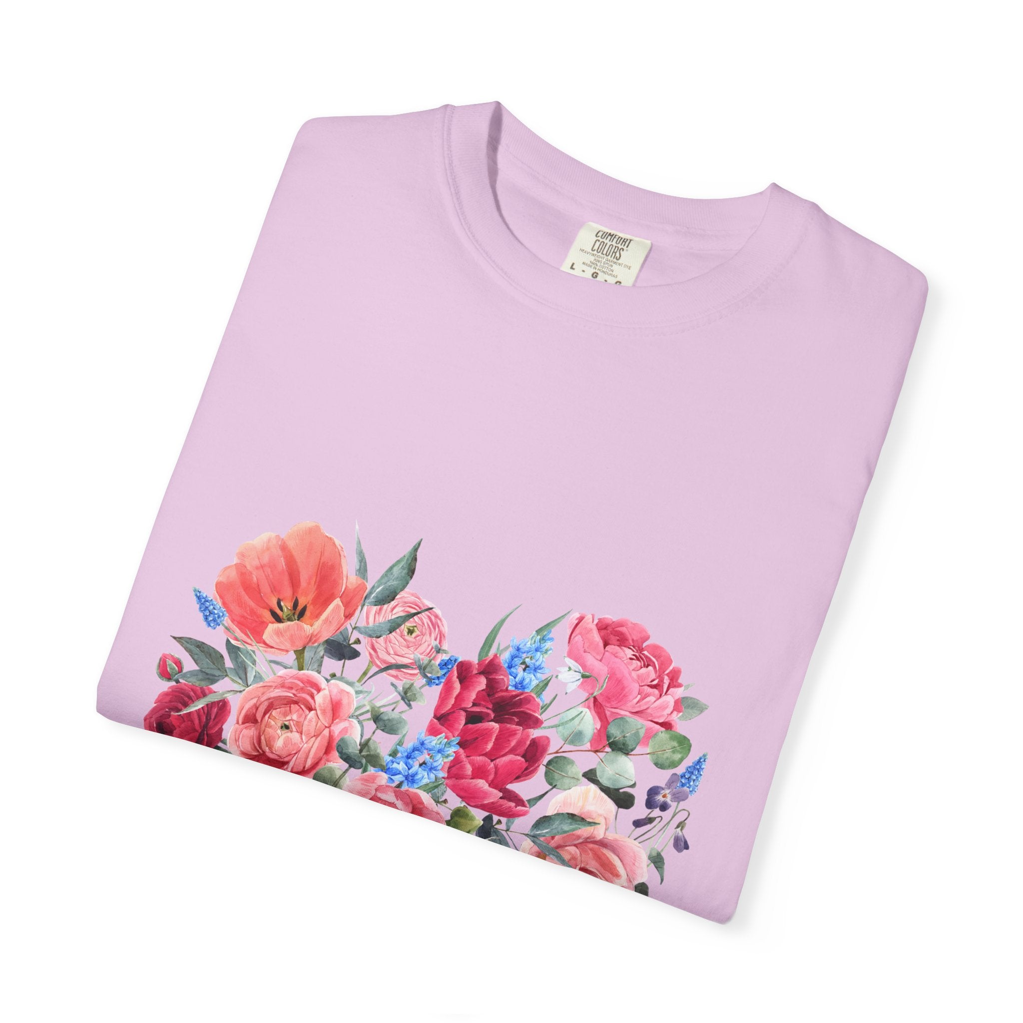 Floral Heart T-Shirt – Watercolor Rose Heart Graphic Tee (Valentine’s Day, Mother's Day)