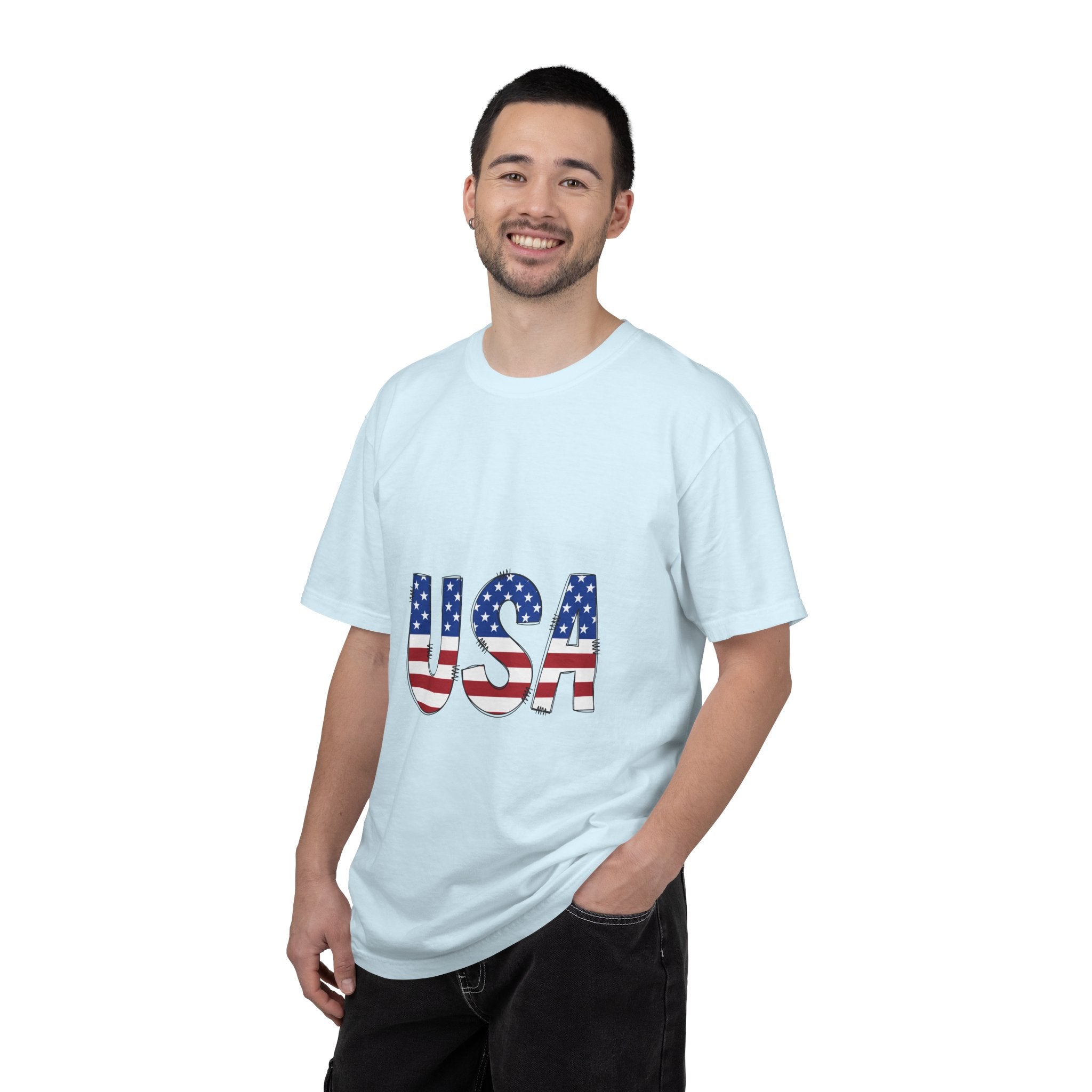 USA Flag Graphic T-Shirt — Patriotic Fourth of July Tee